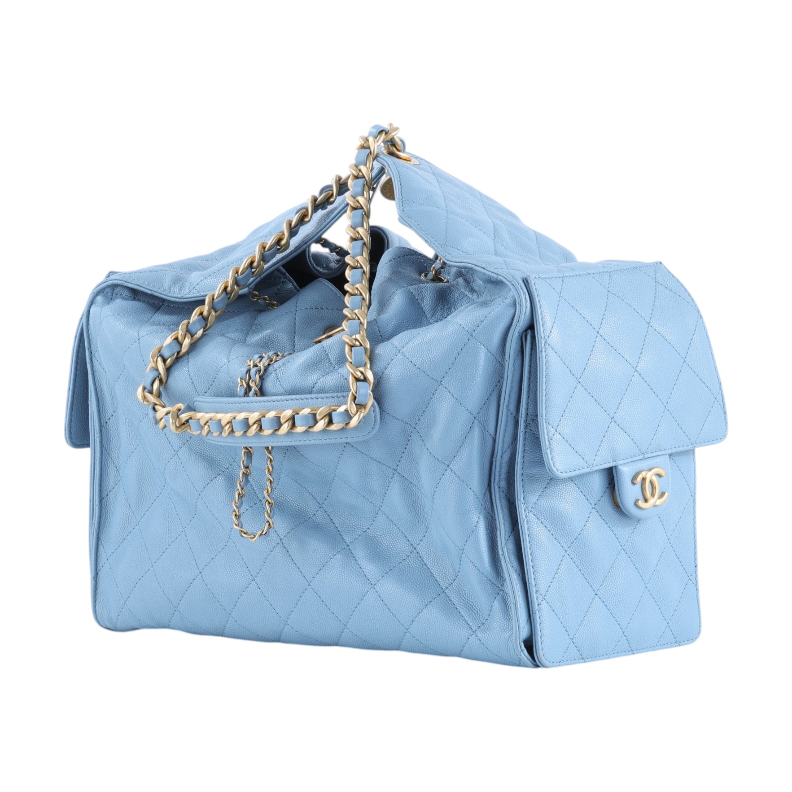香奈兒 CHANEL 25 中型包 AS5311 晶片款 藍荔枝25包 中號 無附屬品