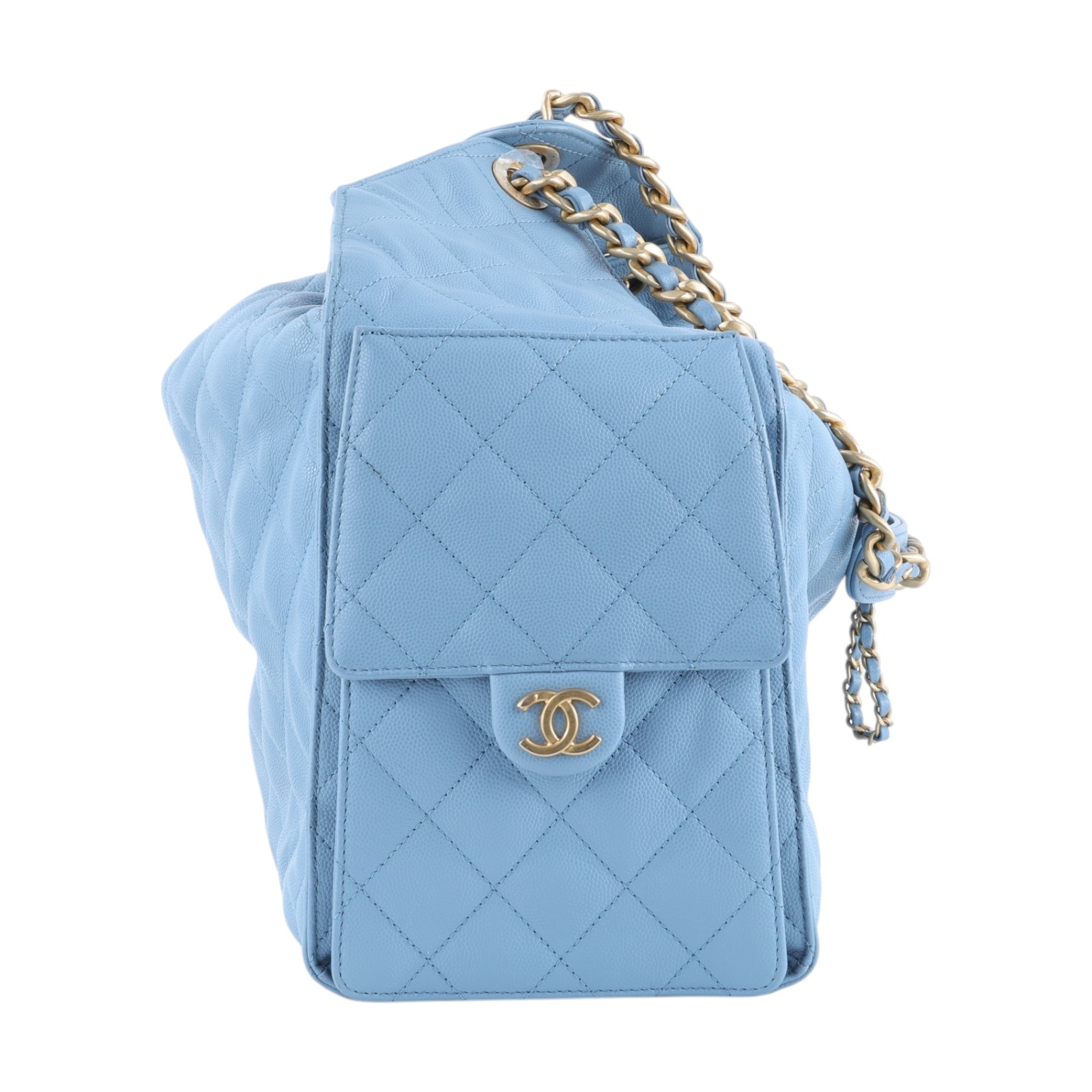 香奈兒 CHANEL 25 中型包 AS5311 晶片款 藍荔枝25包 中號 無附屬品
