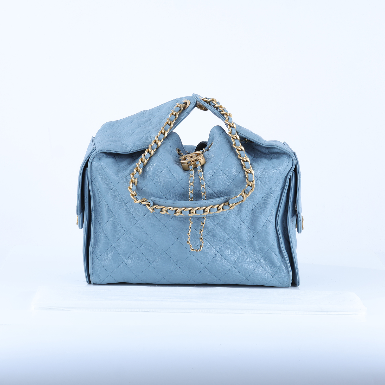 香奈兒 CHANEL 25 中型包 AS5311 晶片款 藍荔枝25包 中號 無附屬品