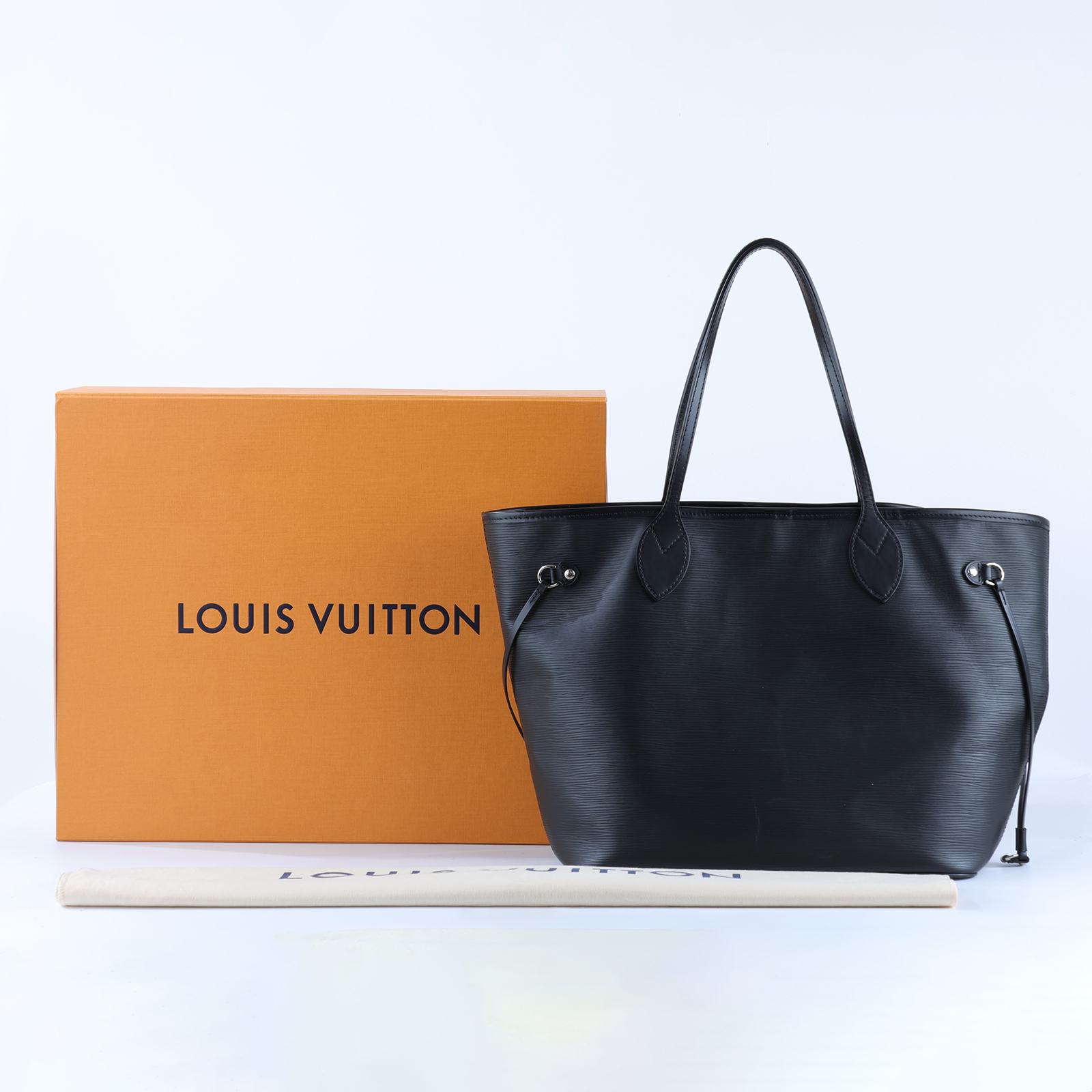 路易威登 LOUIS VUITTON Neverfull MM 托特包 肩背包 黑色 M11930 黑EPI NEVERFULL MM 原廠盒子/防塵袋/內袋