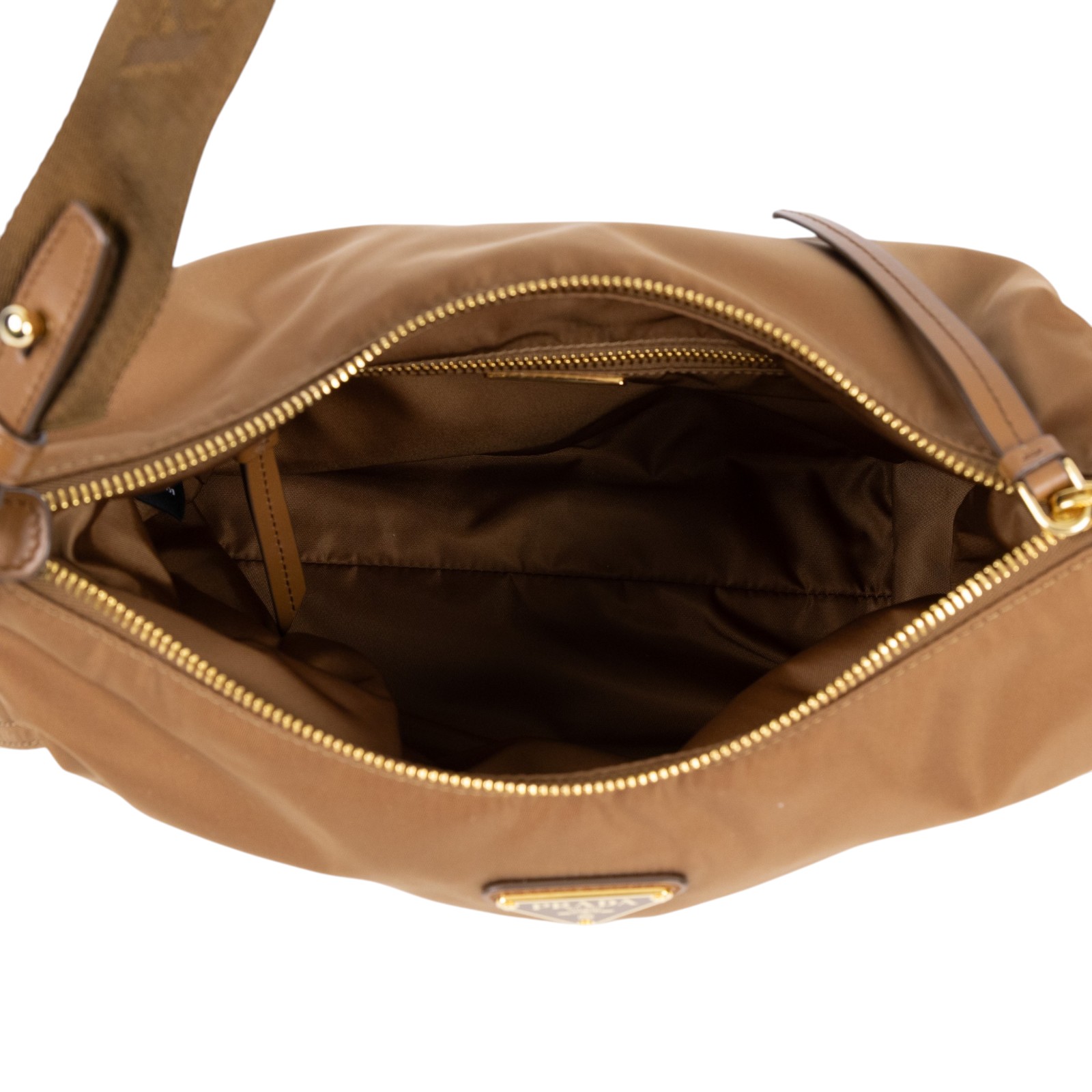 普拉達 PRADA Explore Re-Nylon 皮革 肩背包 大型 1BC264_RDLN 咖色Explore尼龍肩背包 大號 防塵袋