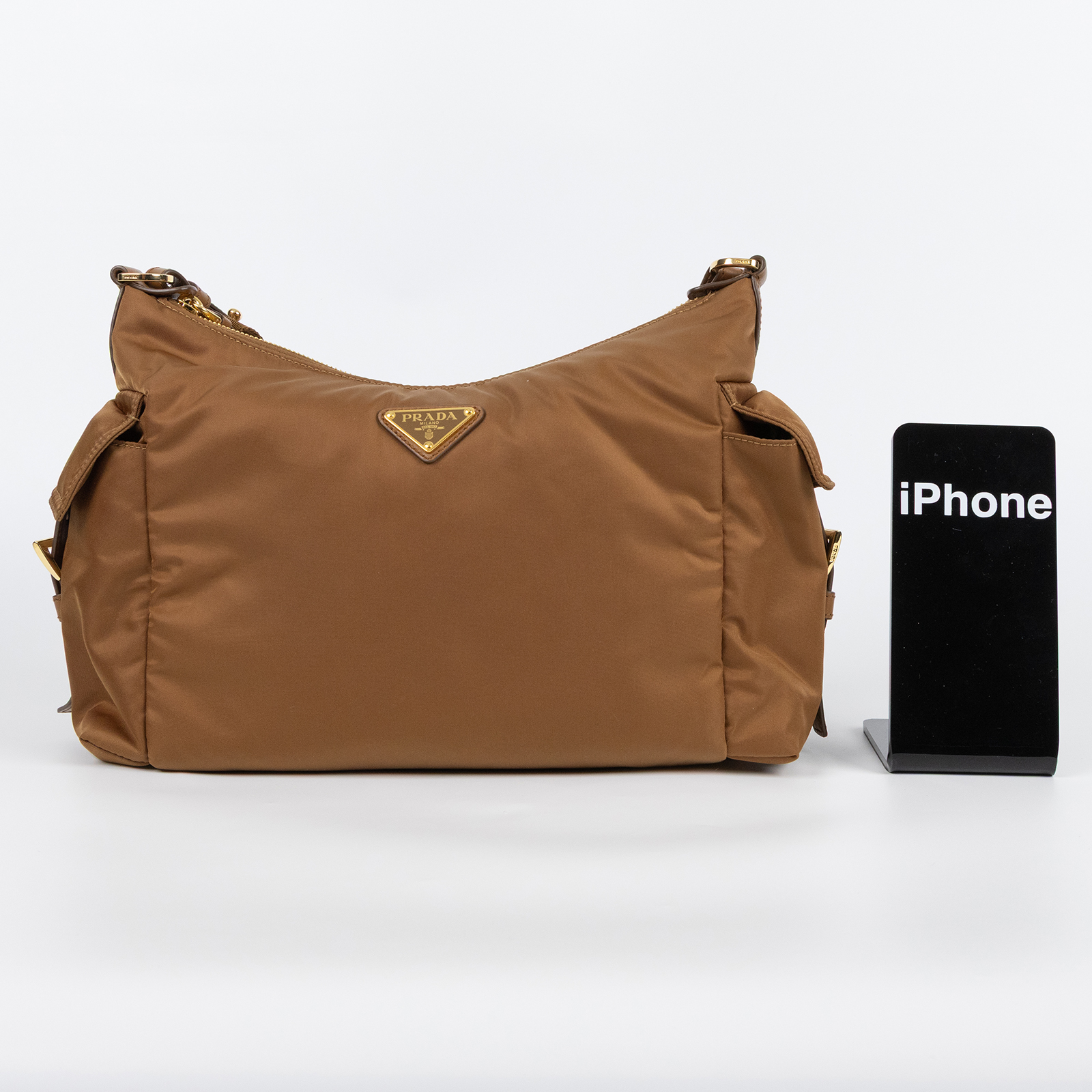 普拉達 PRADA Explore Re-Nylon 皮革 肩背包 大型 1BC264_RDLN 咖色Explore尼龍肩背包 大號 防塵袋