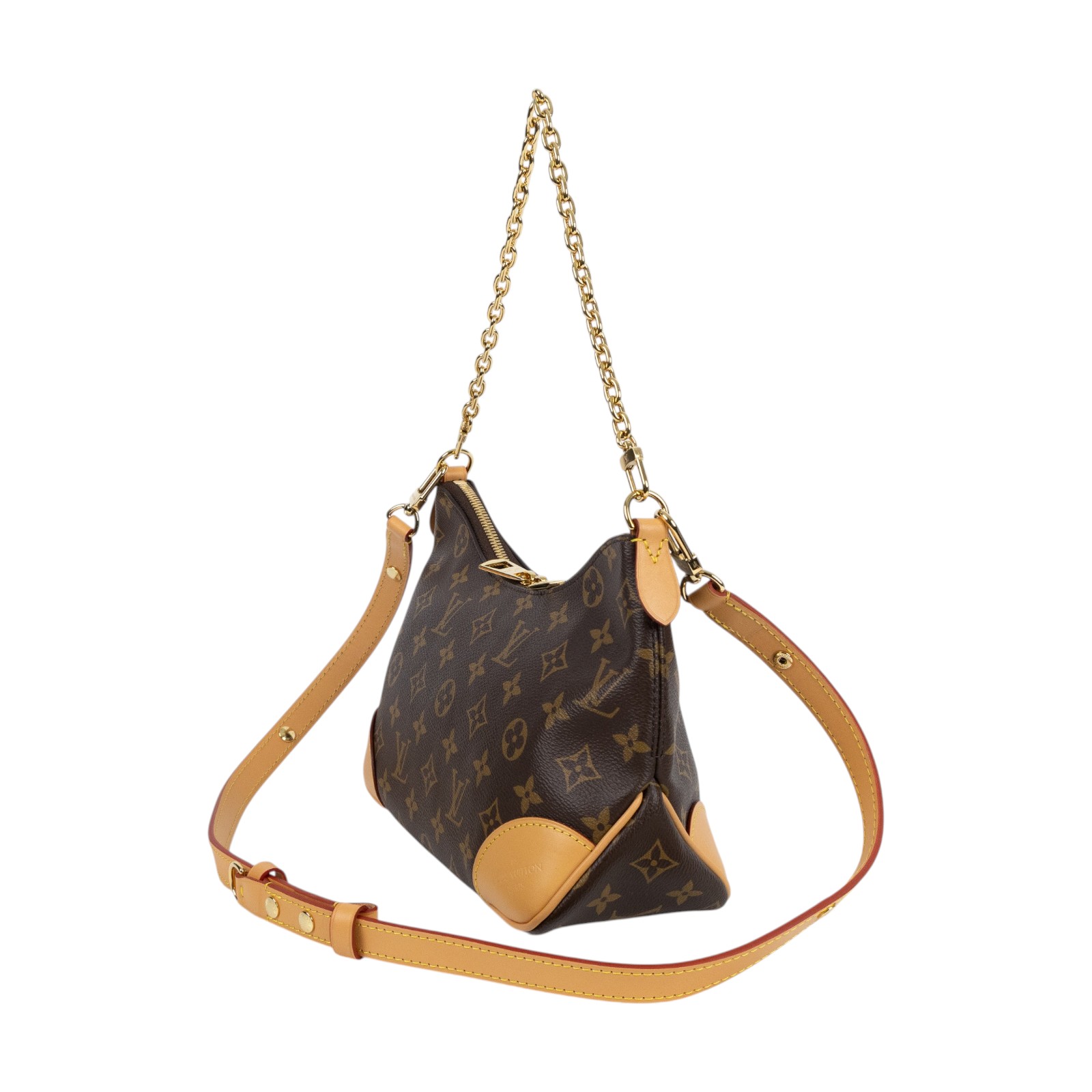 路易威登 LOUIS VUITTON Boulogne 牛角包 手提 斜肩背包 M45832 晶片款 原花Boulogne PM 防塵袋/背帶