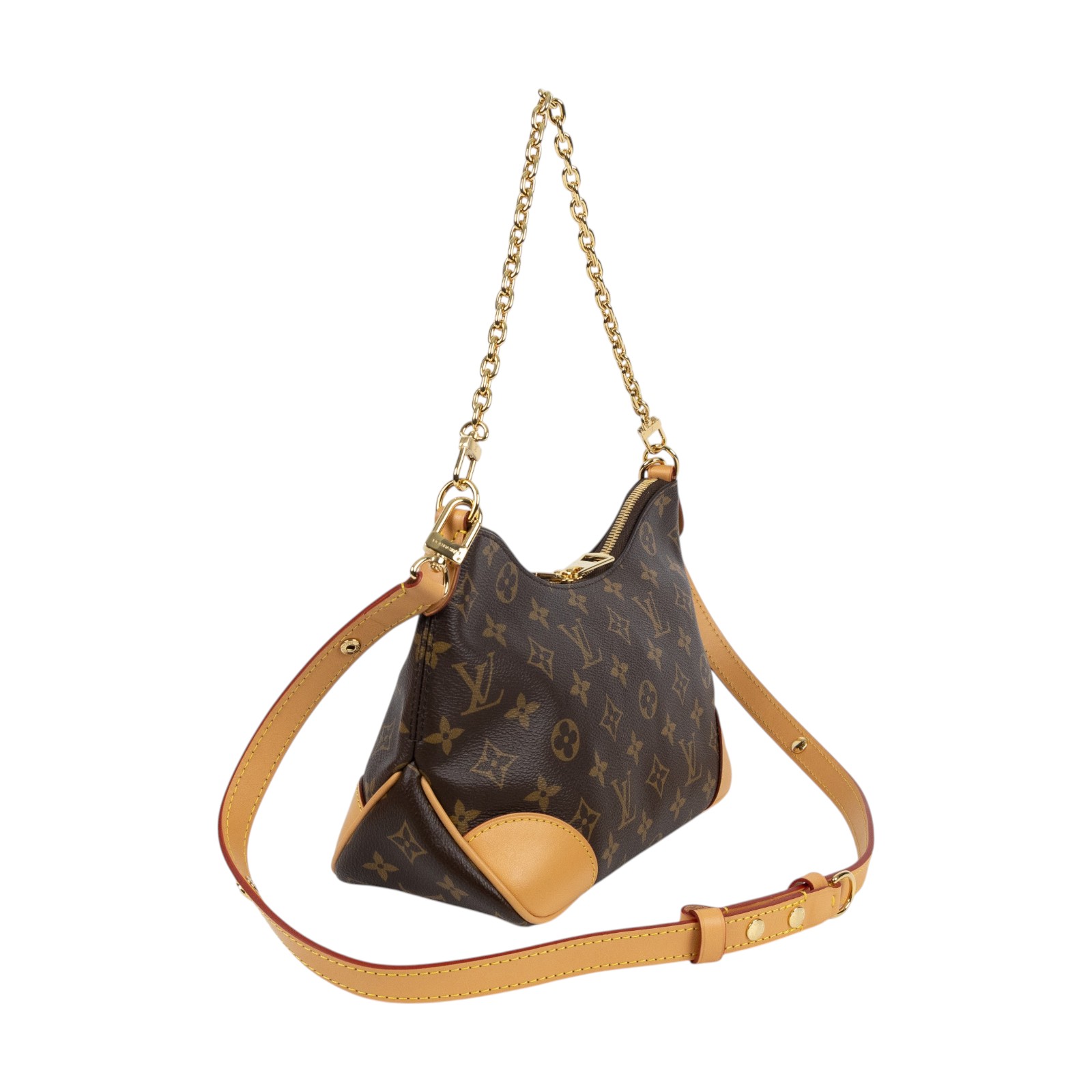 路易威登 LOUIS VUITTON Boulogne 牛角包 手提 斜肩背包 M45832 晶片款 原花Boulogne PM 防塵袋/背帶