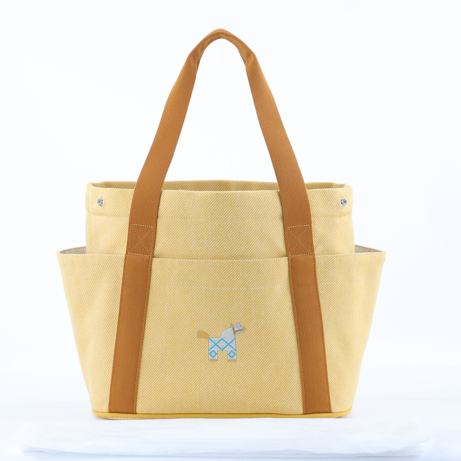 愛馬仕 Hermes Animaux Nattes 羊毛 育兒包 芥末黃 H103833Mv04 H103833M 芥末黃NAPPY 無附屬品