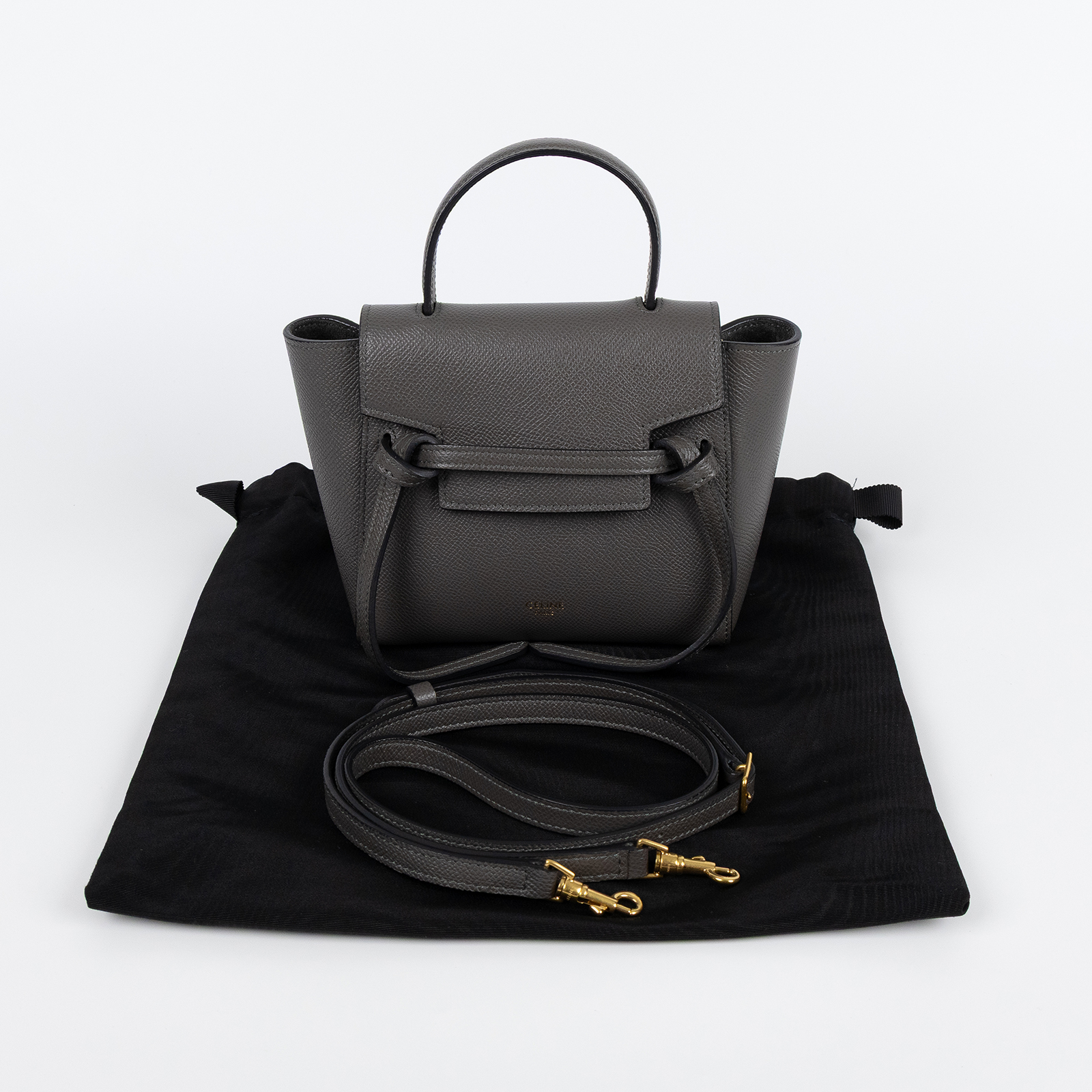 思琳 CELINE Pico Belt 手袋 194263ZVA 深灰BELT PICO 防塵袋/背帶