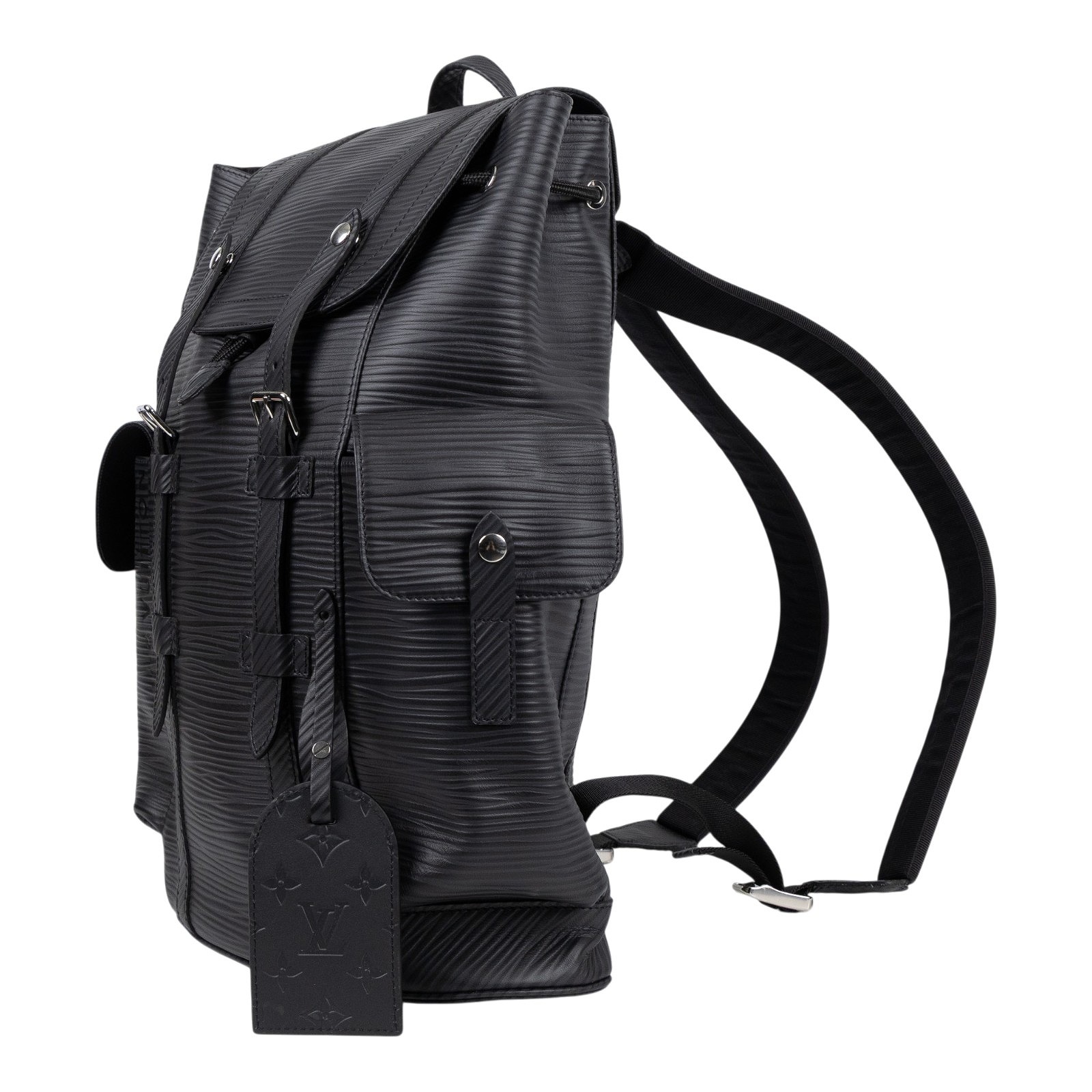 路易威登 LOUIS VUITTON Christopher MM 後背包 Epi XL 壓紋皮革 M24326 晶片款  防塵袋
