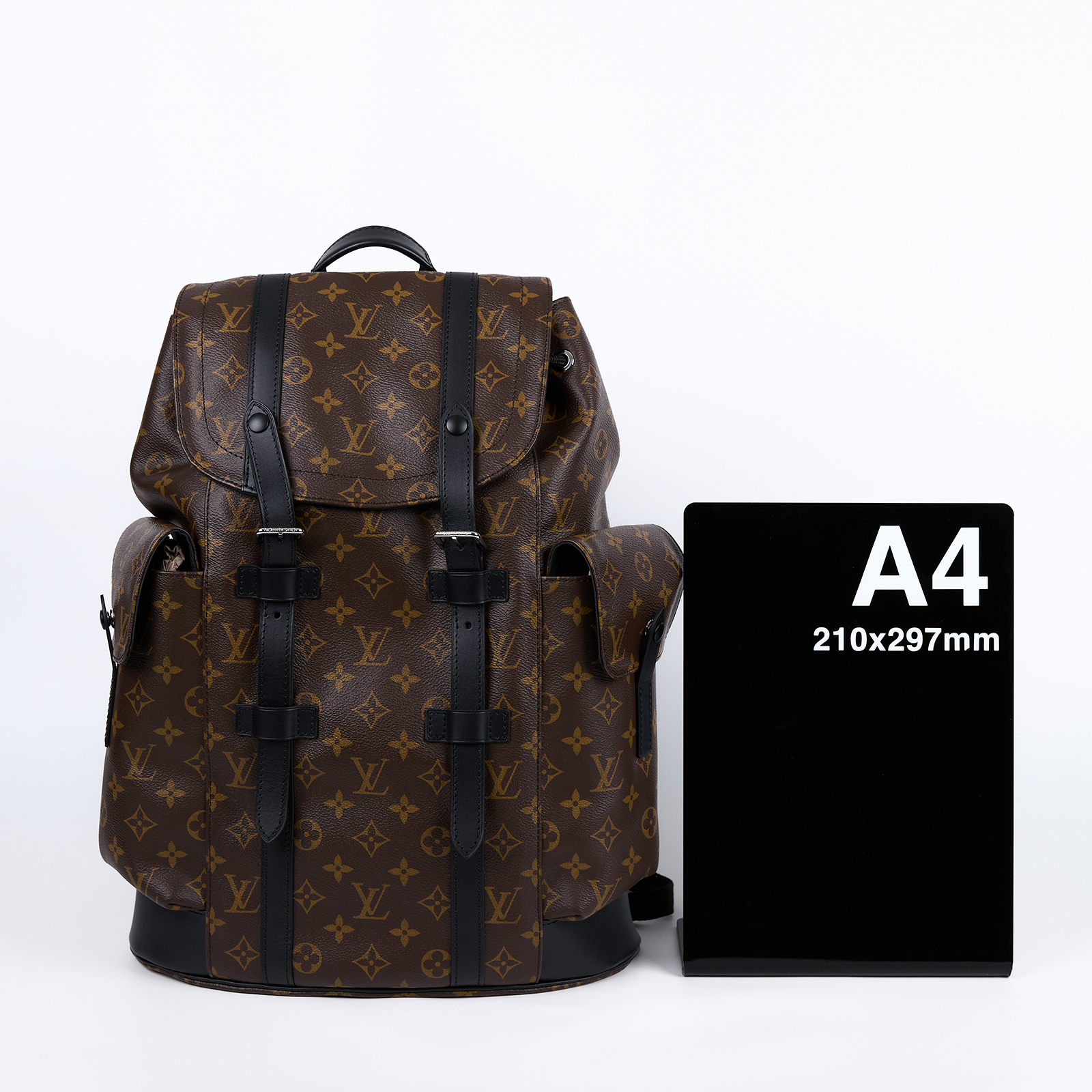 路易威登 LOUIS VUITTON Christopher MM 後背包 經典帆布 M43735 晶片款  防塵袋/購買證明
