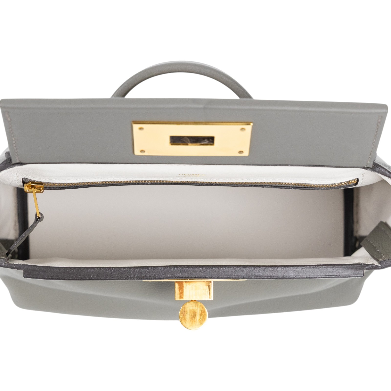 愛馬仕 Hermes 24/24 21 Mini 手提包 金色五金 積雨雲灰色 H082817CCAO /UTN200DT  原廠盒子/防塵袋/背帶/購買證明