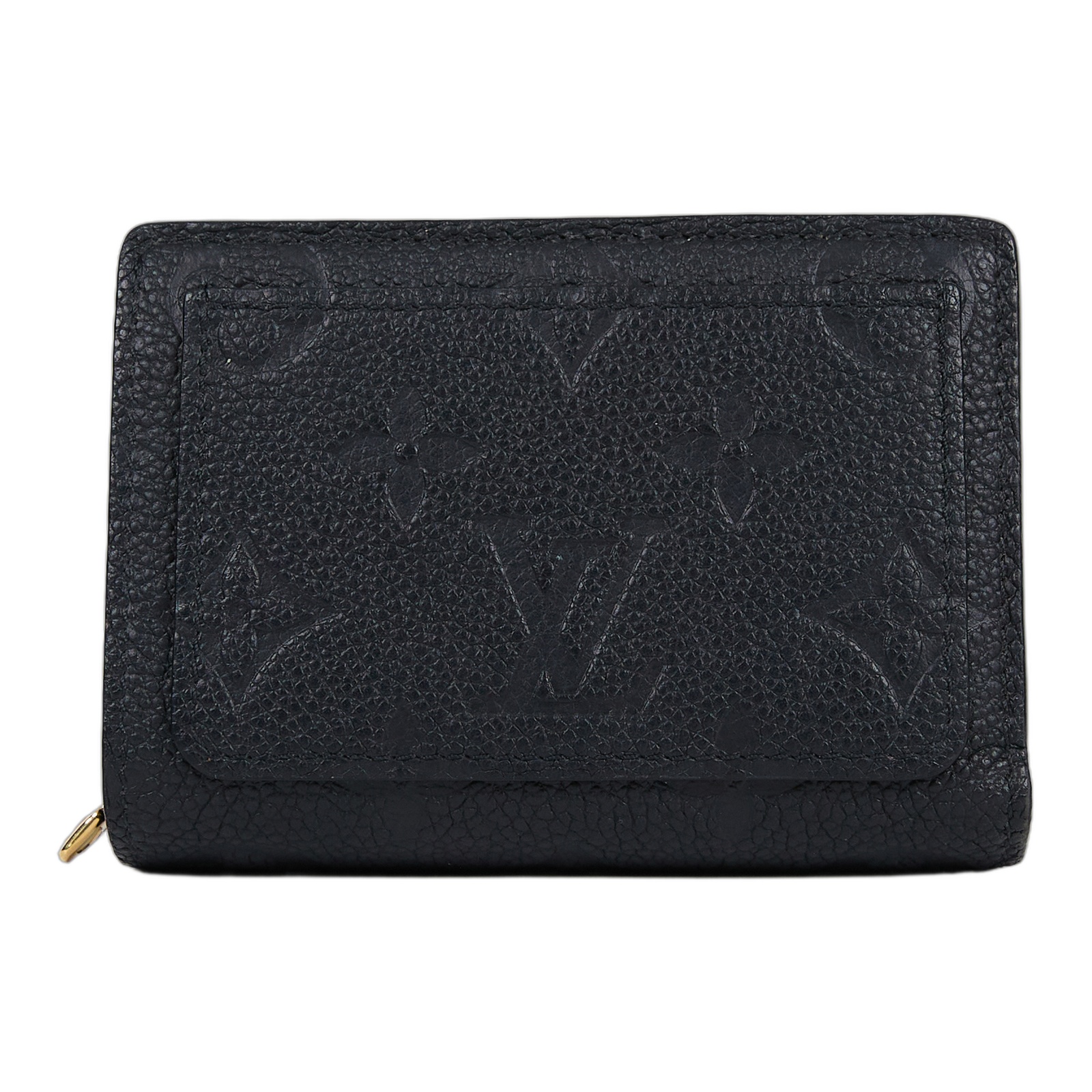 路易威登 LOUIS VUITTON Cléa 柔軟粒面壓花牛皮 錢包 短夾 黑色 M80151 晶片款  原廠盒子/防塵袋