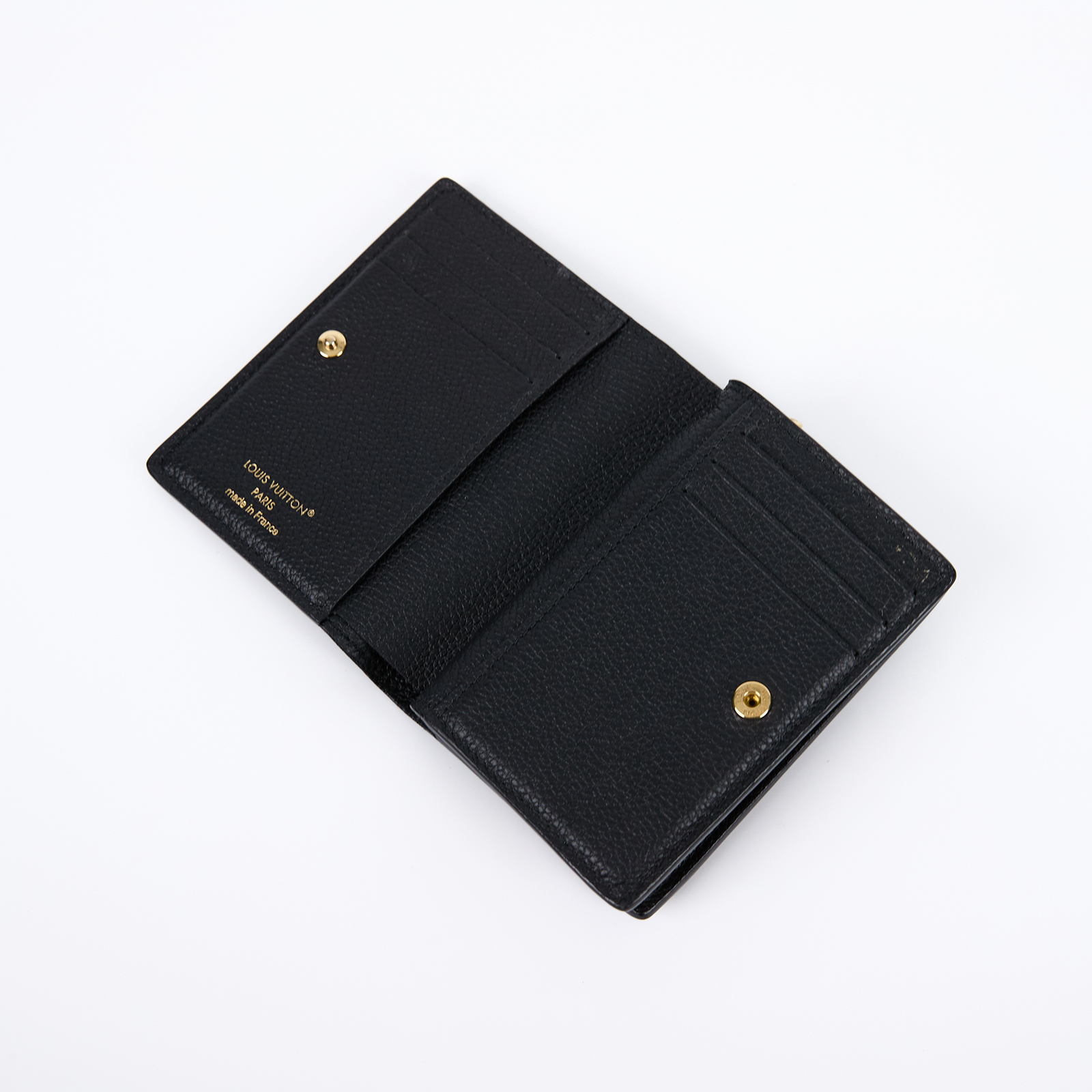 路易威登 LOUIS VUITTON Cléa 柔軟粒面壓花牛皮 錢包 短夾 黑色 M80151 晶片款  原廠盒子/防塵袋