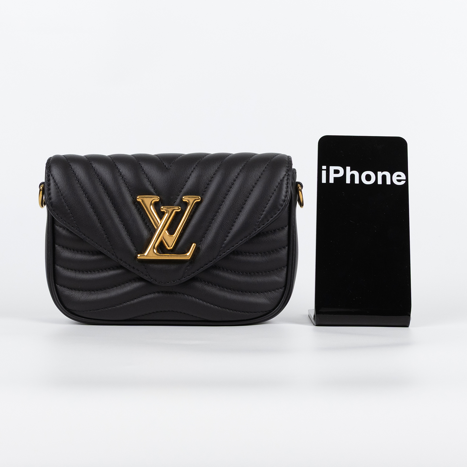 路易威登 LOUIS VUITTON New Wave Multi-pochette 牛皮 三合一 斜背包 M56461 晶片款  防塵袋/背帶2/零錢包