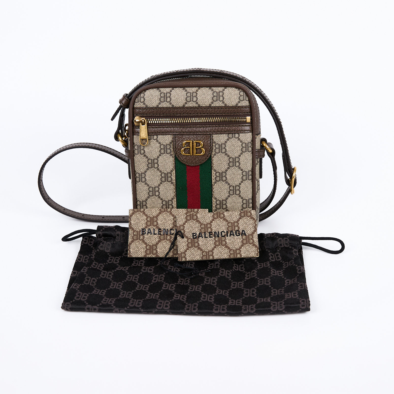 巴黎世家 BALENCIAGA Hacker Project GUCCI 聯名 肩背包 斜背包 6801292103U  防塵袋
