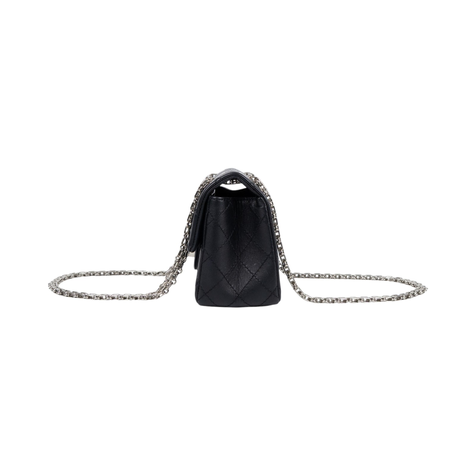 香奈兒 CHANEL 2.55 迷你 口蓋包 AS0874 B18829 晶片款 黑2.55 MINI 原廠盒子/防塵袋/購買證明影本