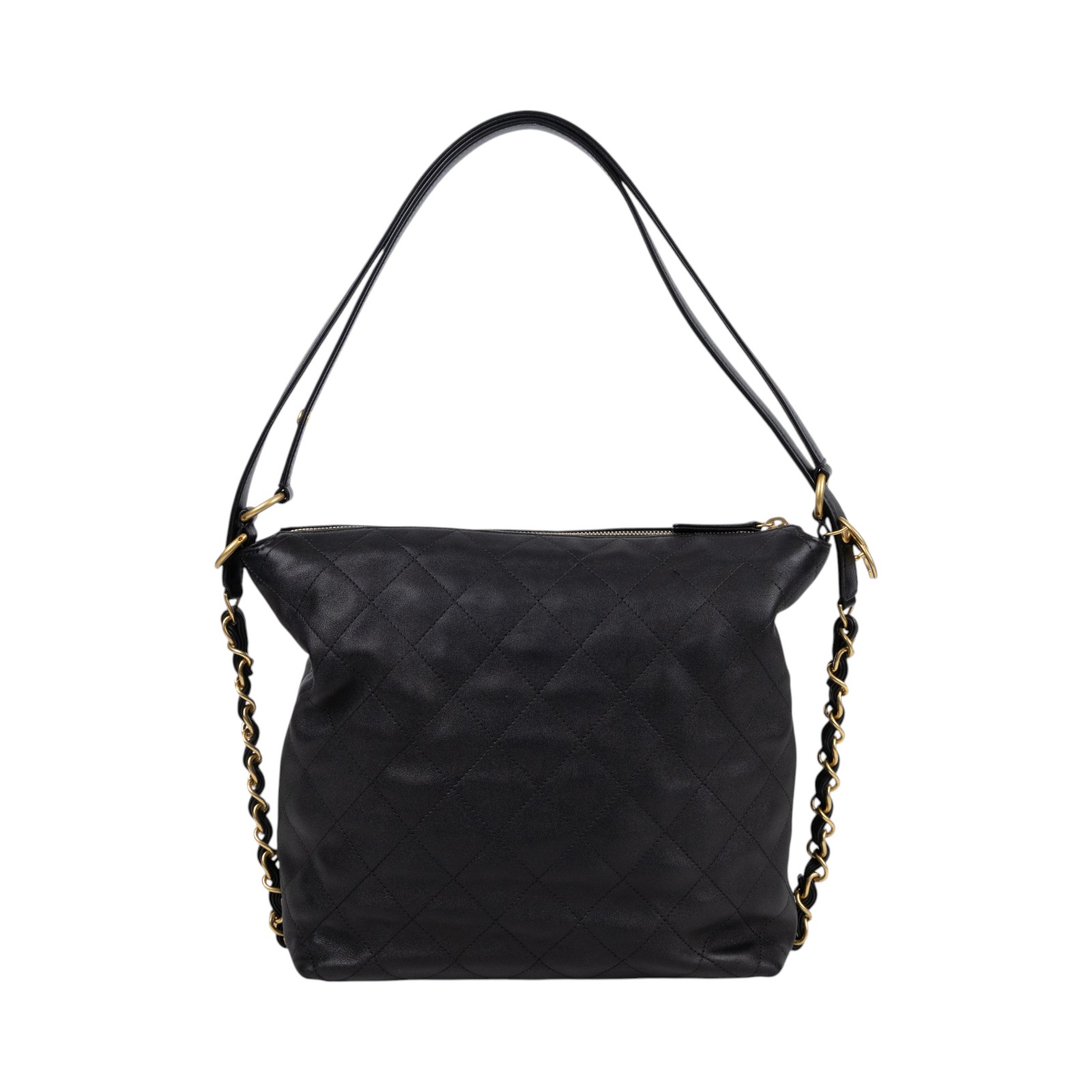 香奈兒 CHANEL HOBO 肩背包 流浪包 後背包 兩用包 AS5517 晶片款 黑HOBO肩背包 原廠盒子/防塵袋