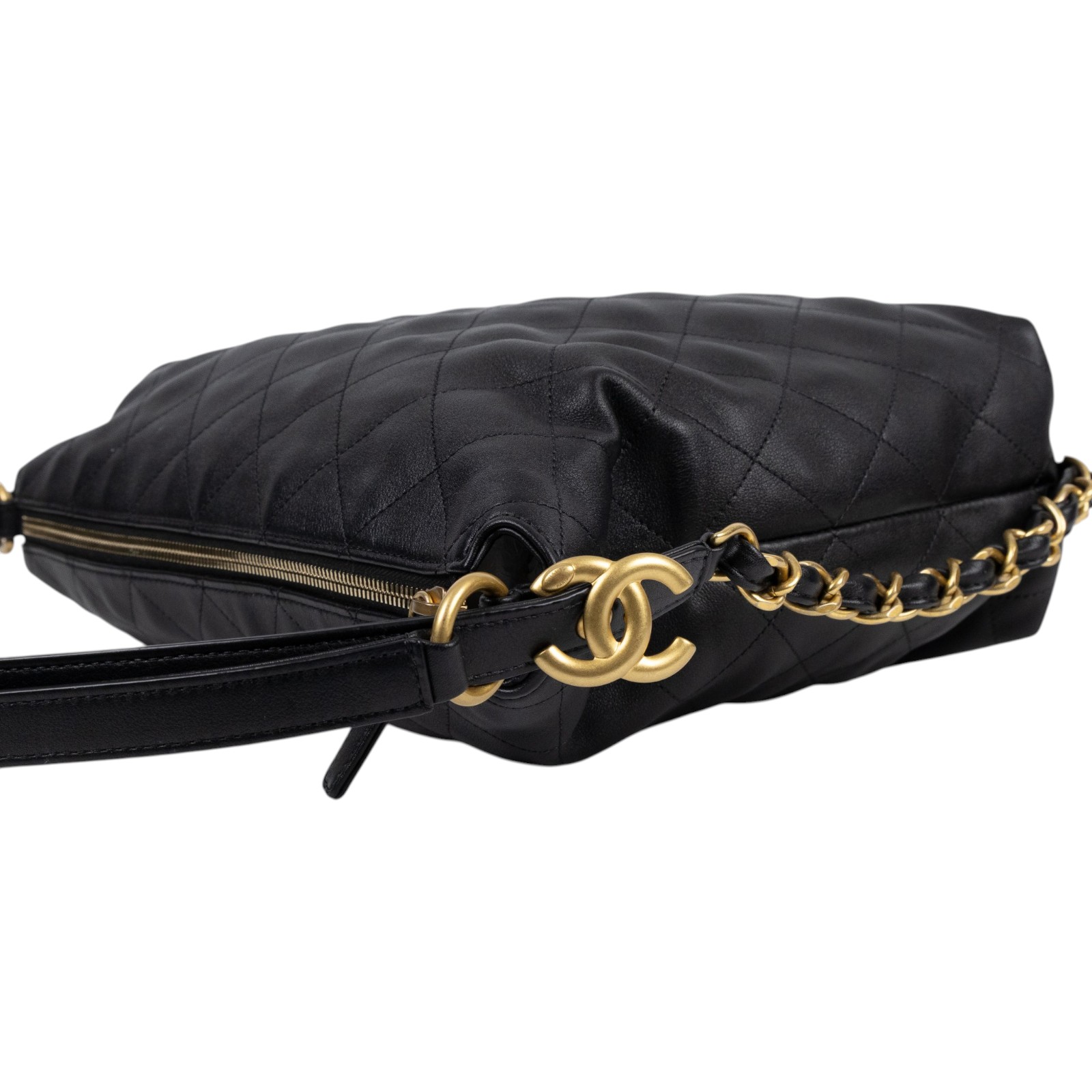 香奈兒 CHANEL HOBO 肩背包 流浪包 後背包 兩用包 AS5517 晶片款 黑HOBO肩背包 原廠盒子/防塵袋