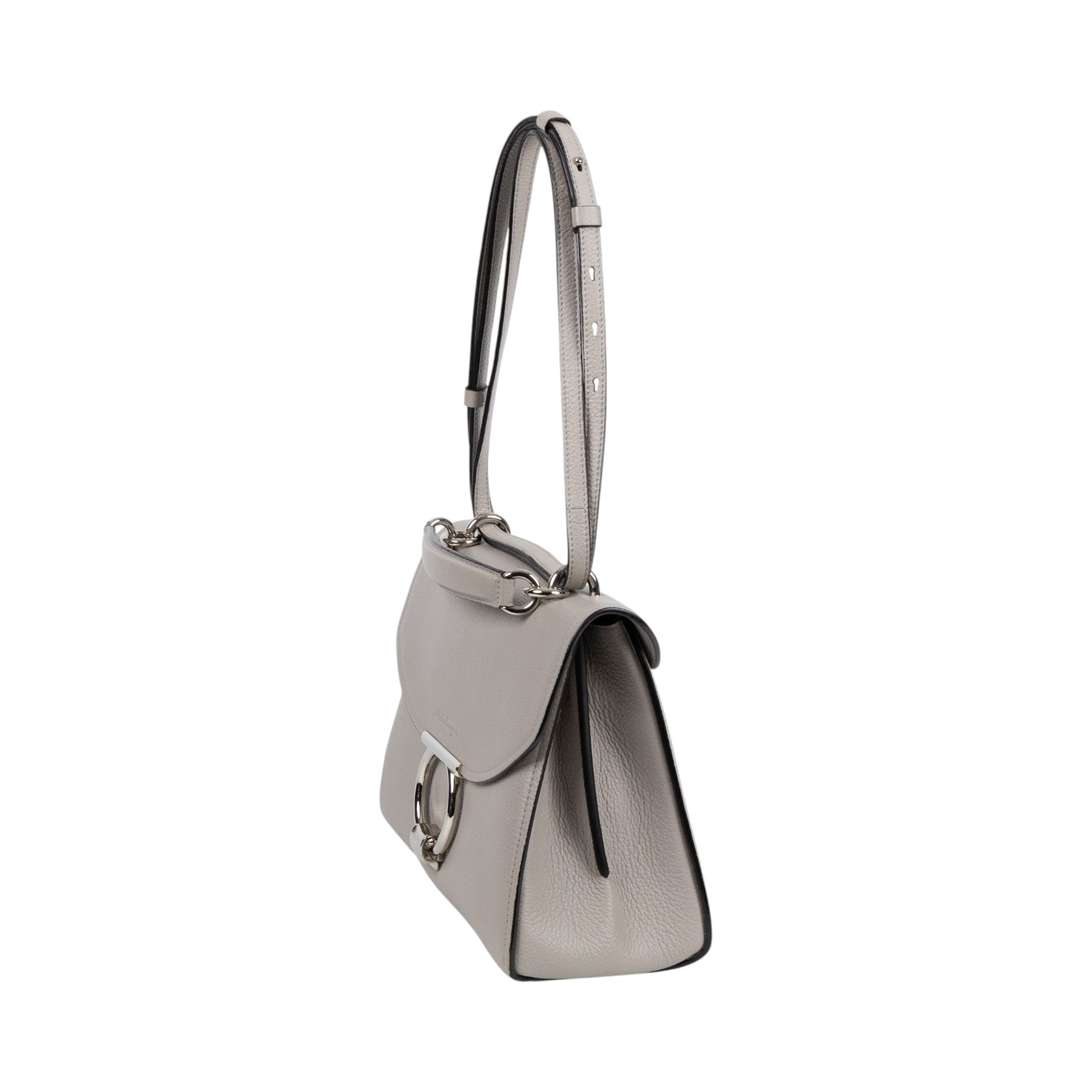 菲拉格慕 SALVATORE FERRAGAMO Gancini top handle 手提包 DY-21 H493 灰MARGOT兩用包 原廠盒子/防塵袋
