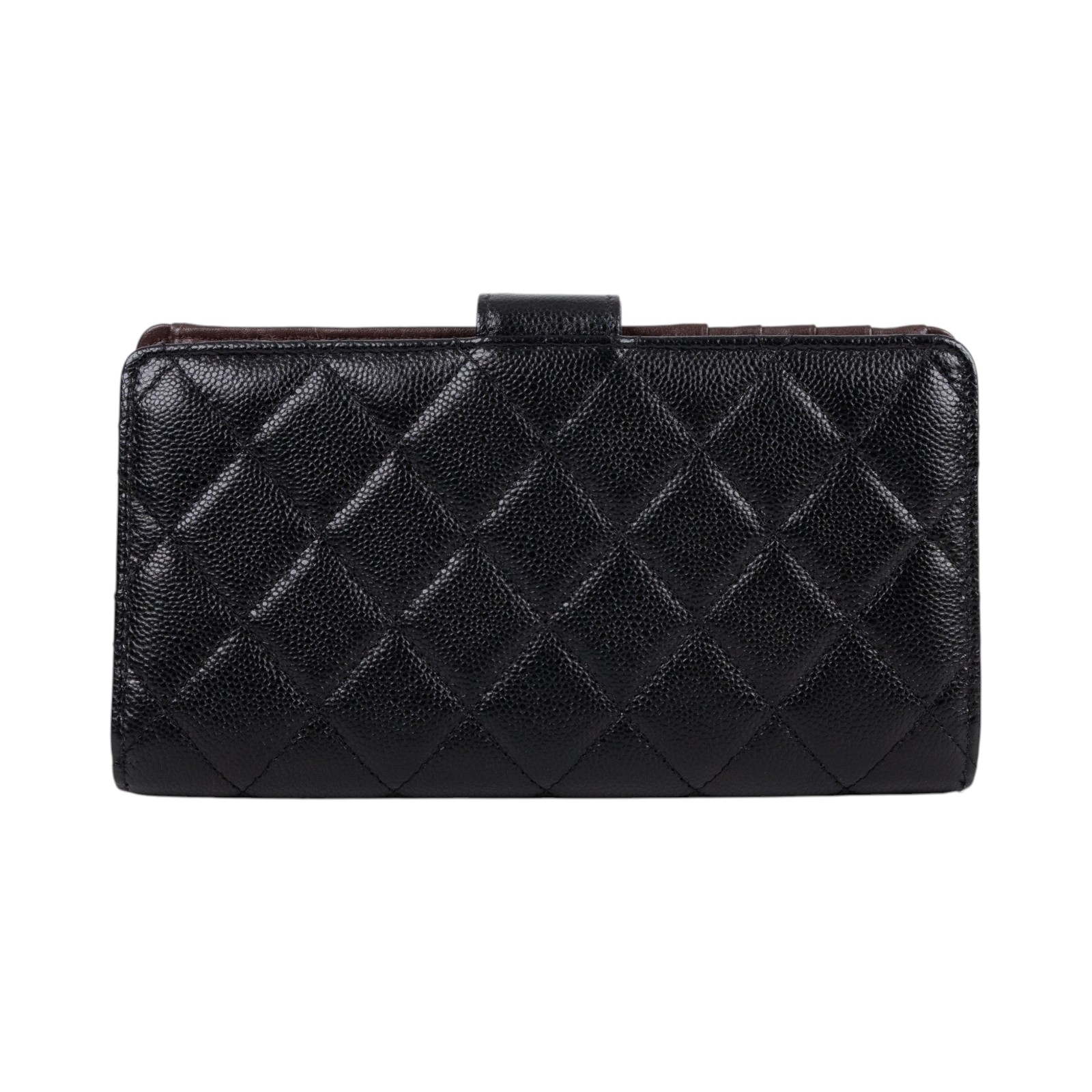 香奈兒 CHANEL CC LOGO 長夾 錢包 皮夾  晶片款 黑荔枝長夾 無附屬品