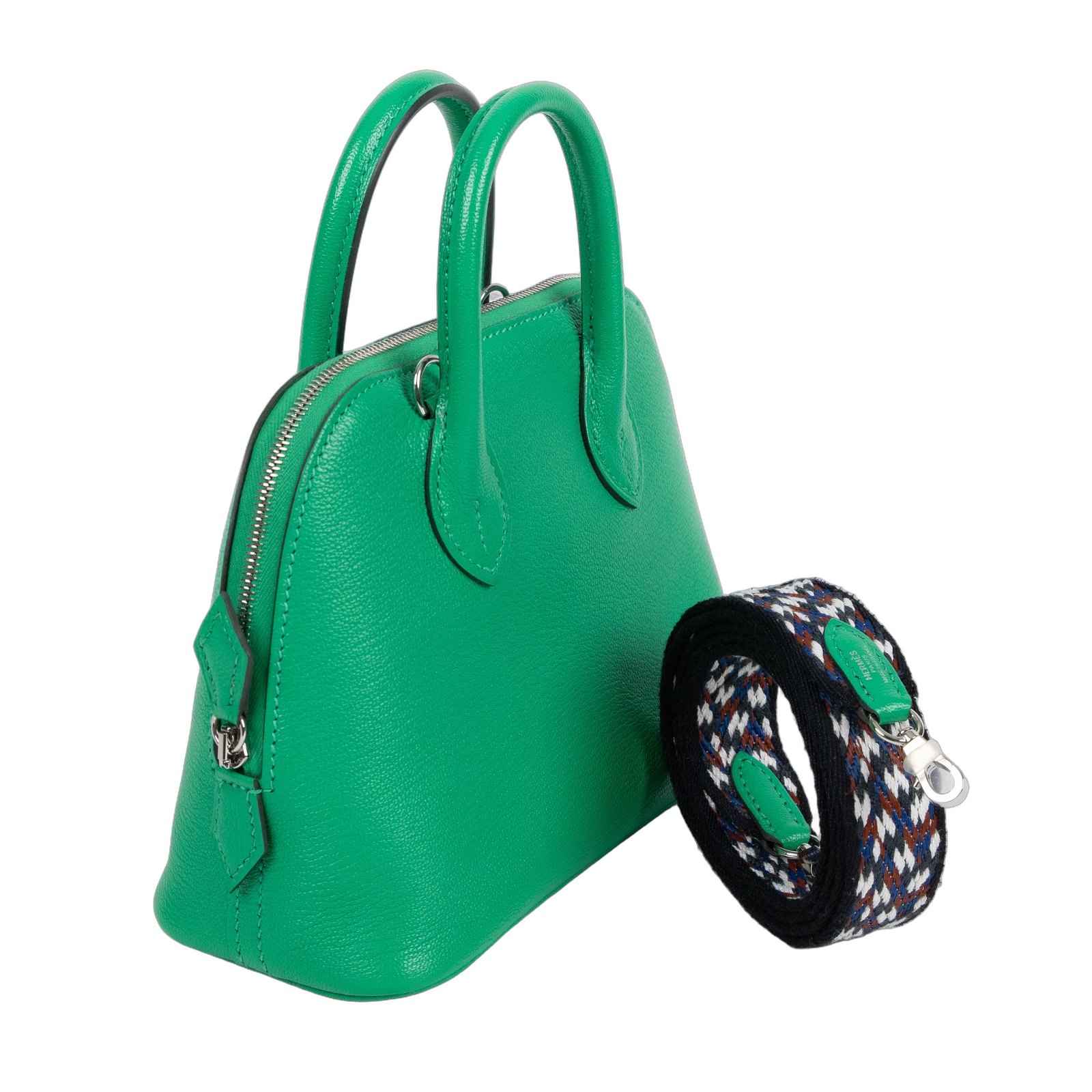 愛馬仕 Hermes Bolide Bag 1923 柏莉包 mini 銀色五金 薄荷綠色 H084344CKAC /WIT459KD  原廠盒子/防塵袋/背帶