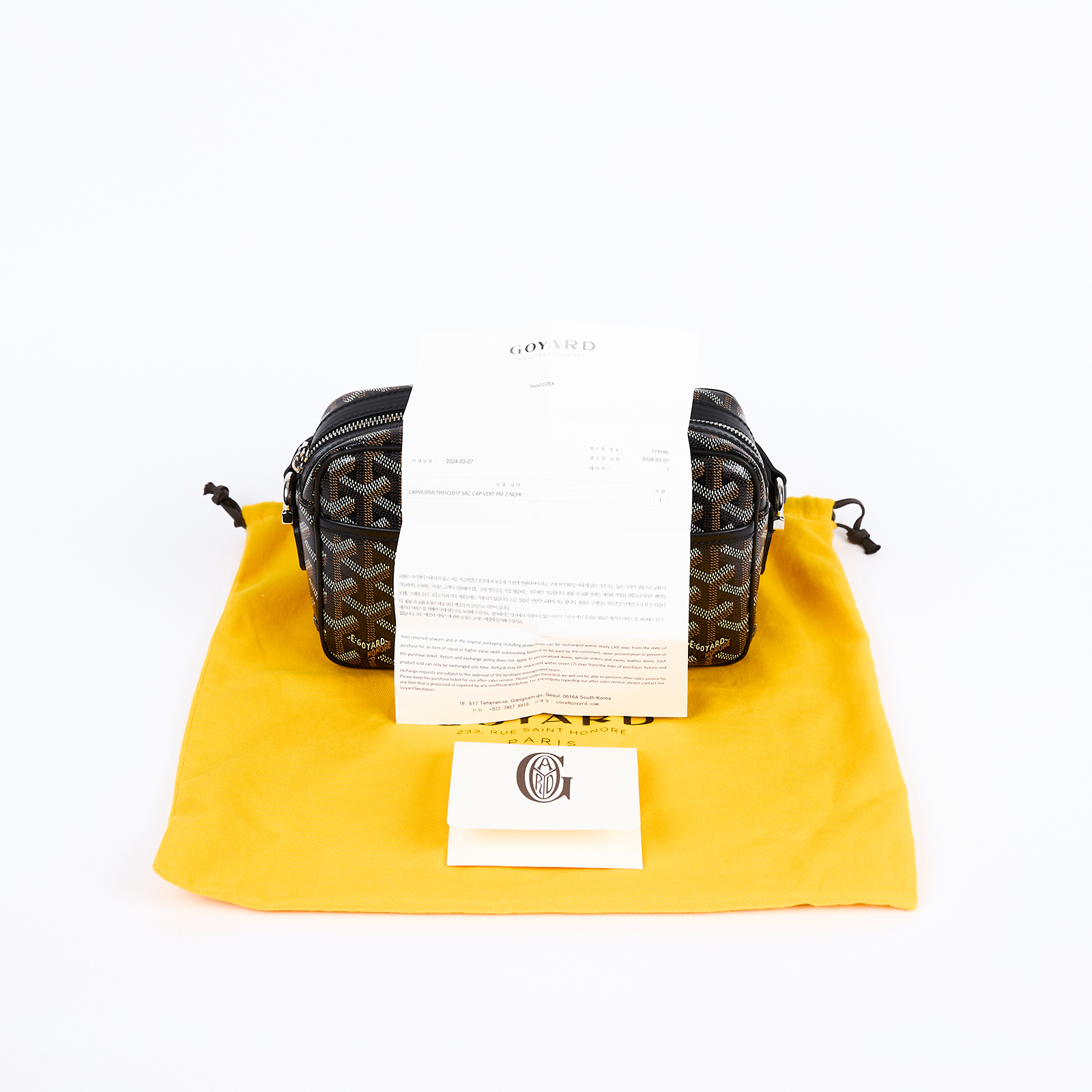 高雅德 GOYARD Cap-Vert PM Bag 肩背 斜背包 CAPVE2PMLTY 黑CAP-VERT相機包 防塵袋/購買證明