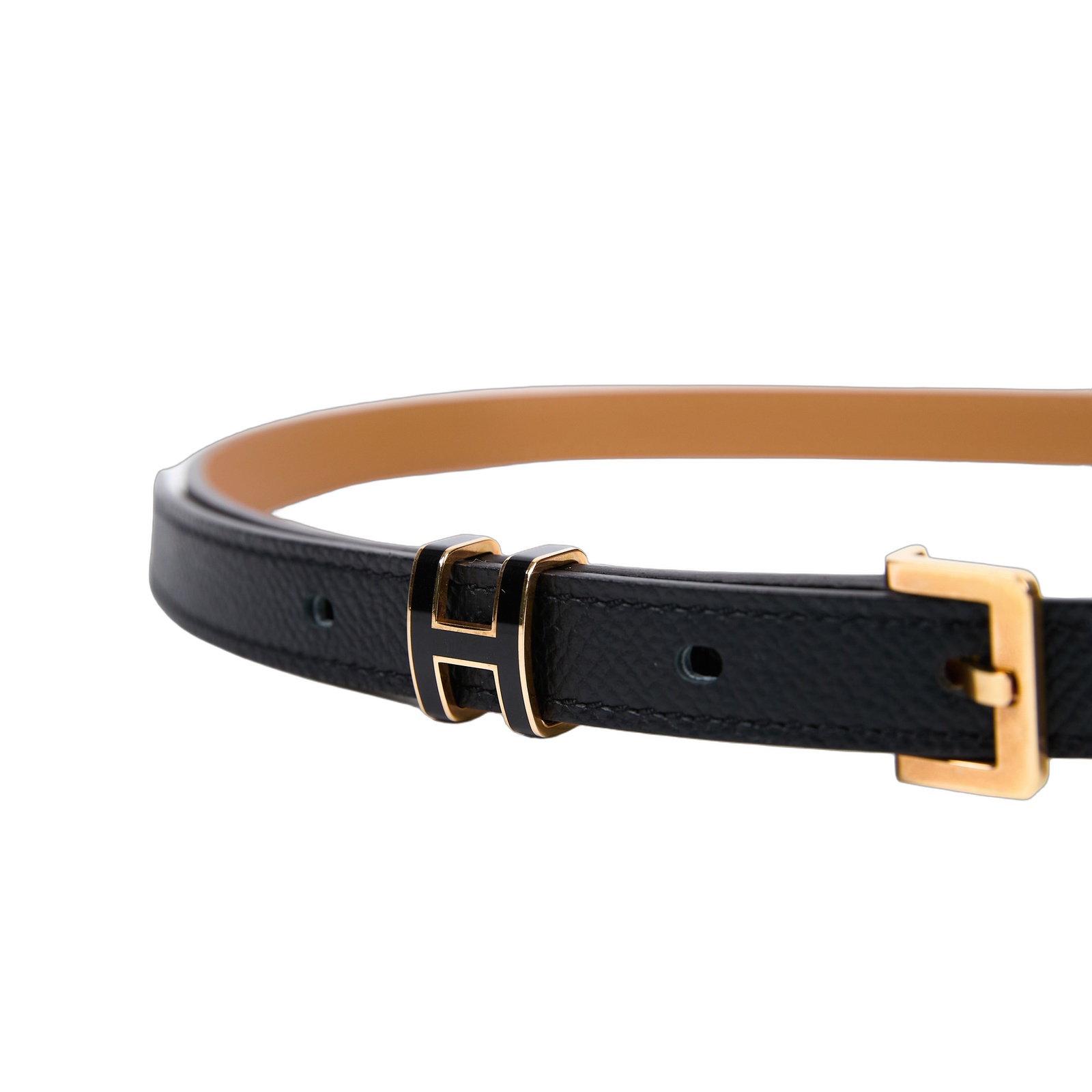 愛馬仕 Hermes Pop H 15 腰帶 黑色 金色扣 H081087CD89075 UUY250TM U刻 黑POP H皮帶#75 無附屬品