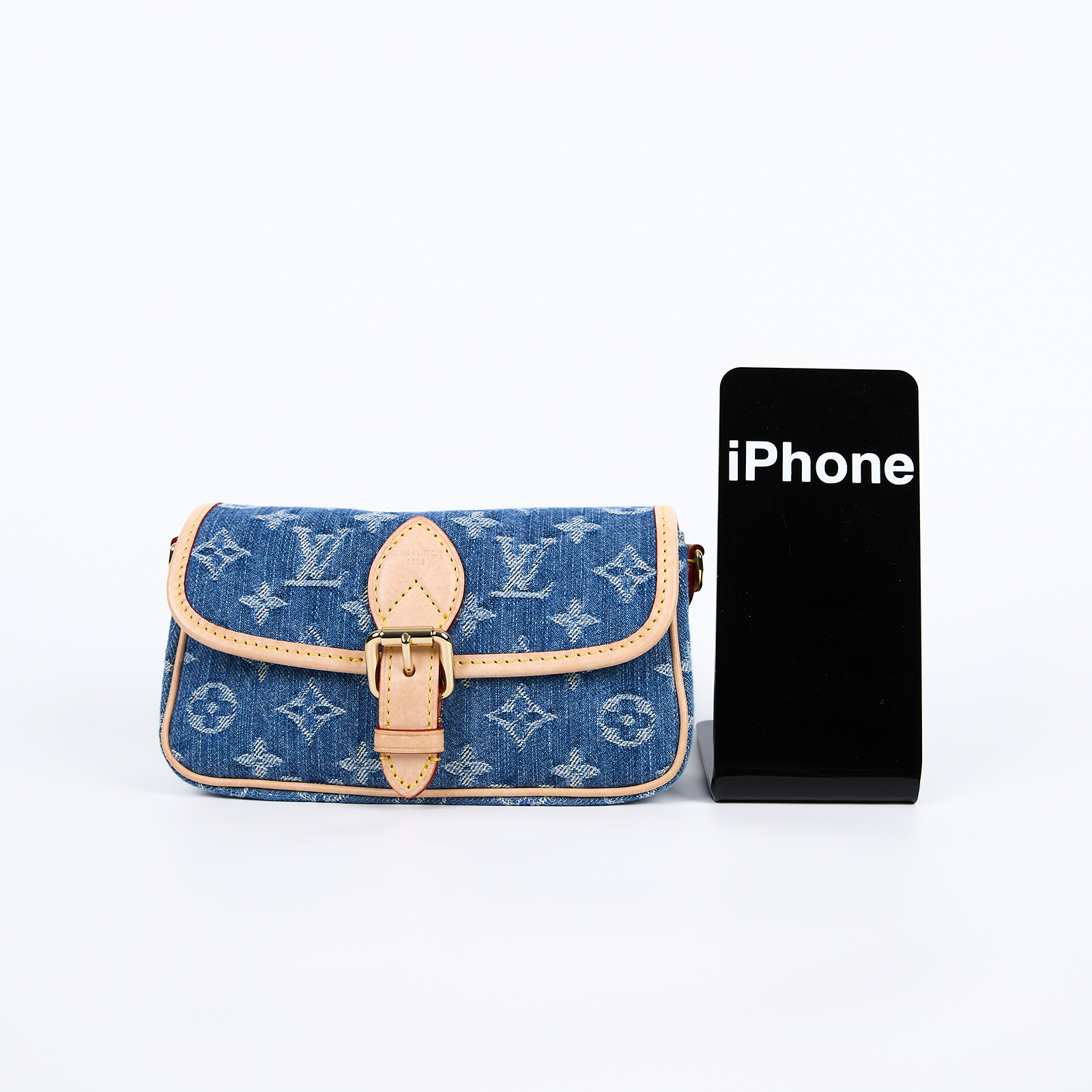 路易威登 LOUIS VUITTON Nano Diane 腋下包 法棍包 肩背包 單寧 M27700 晶片款 淺藍丹寧NANO DIANA 背帶2/防塵袋