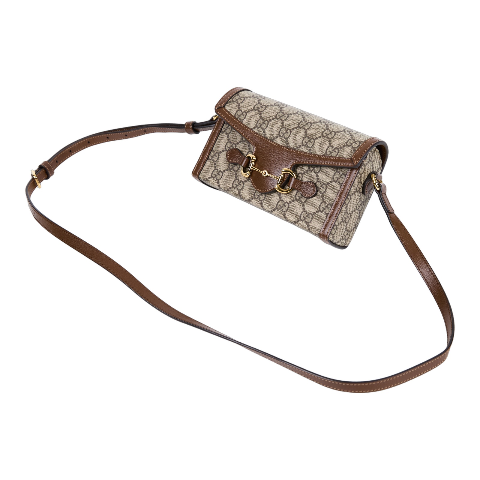 古馳 GUCCI Horsebit 1955 馬銜扣 迷你袋 斜背包 烏木色 699296 92TCG 棕1955 HORSEBIT MINI 原廠盒子/防塵袋