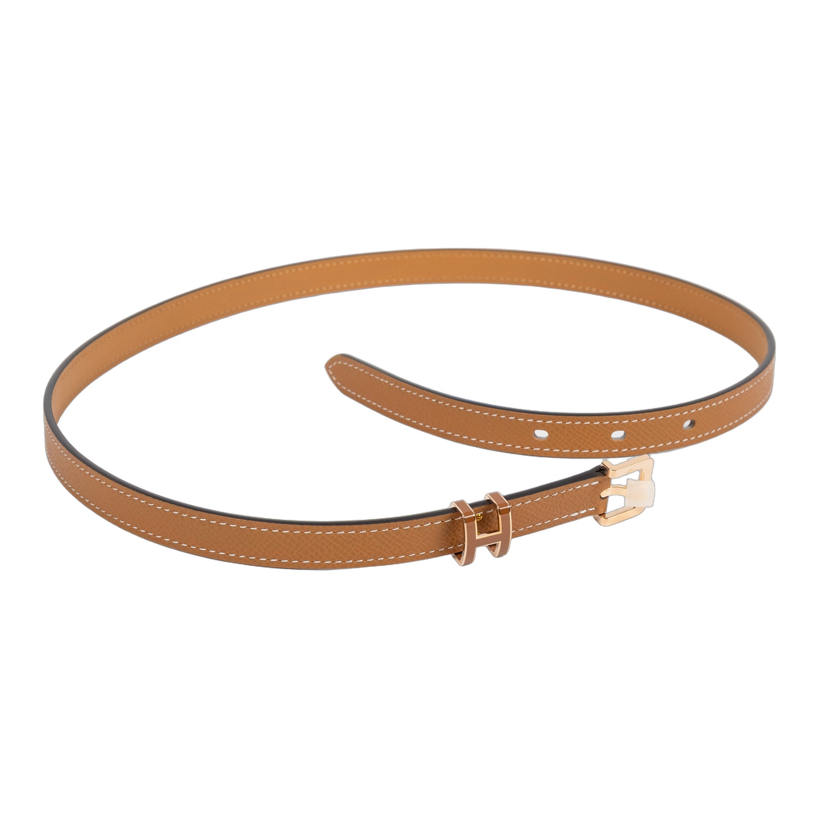 愛馬仕 Hermes Pop H 15 腰帶 金棕色 金色扣 H081087CD37075 /FI1224/K UY 011 TM  原廠盒子/防塵袋2