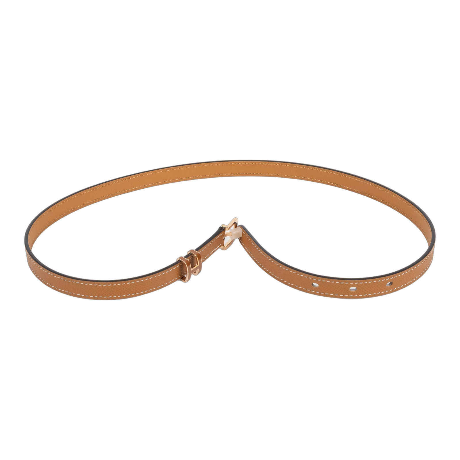 愛馬仕 Hermes Pop H 15 腰帶 金棕色 金色扣 H081087CD37075 /FI1224/K UY 011 TM  原廠盒子/防塵袋2