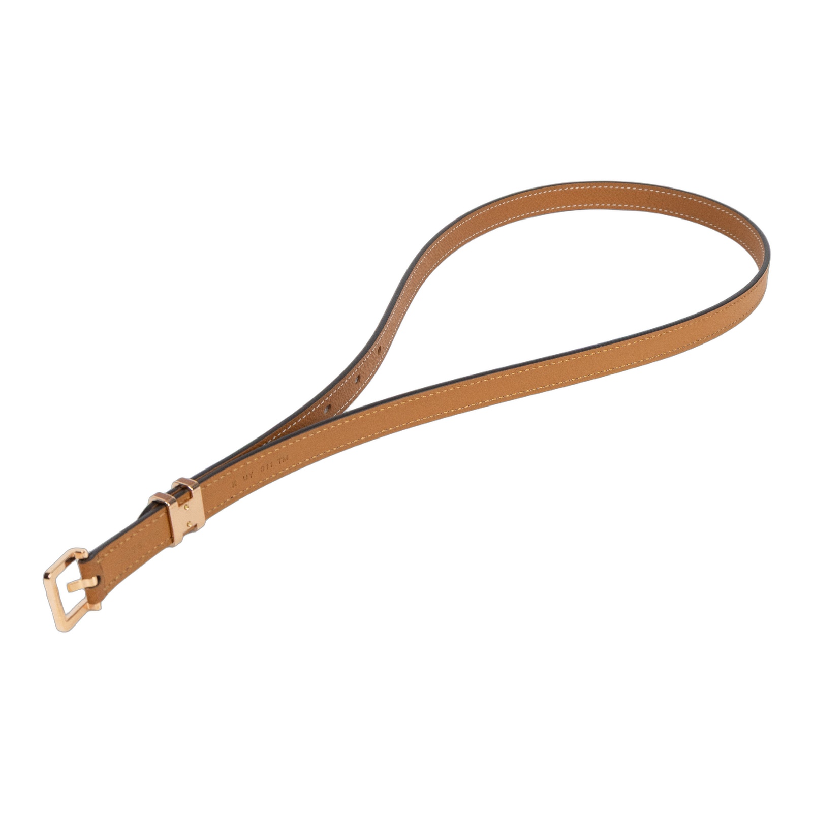 愛馬仕 Hermes Pop H 15 腰帶 金棕色 金色扣 H081087CD37075 /FI1224/K UY 011 TM  原廠盒子/防塵袋2