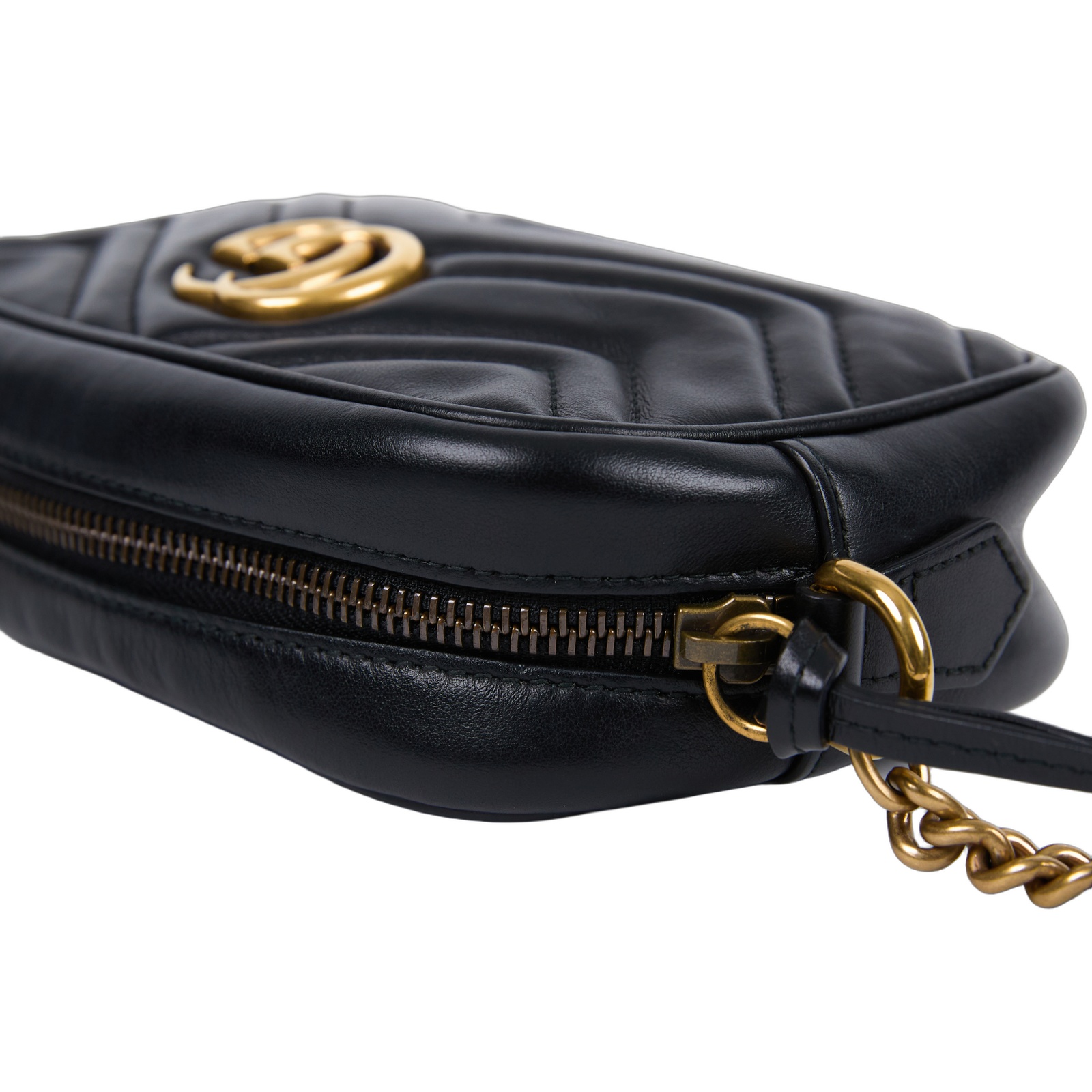 古馳 GUCCI Marmont 迷你袋 金色五金 448065 DTD1T 黑金GG Marmont 相機包 MINI 無附屬品