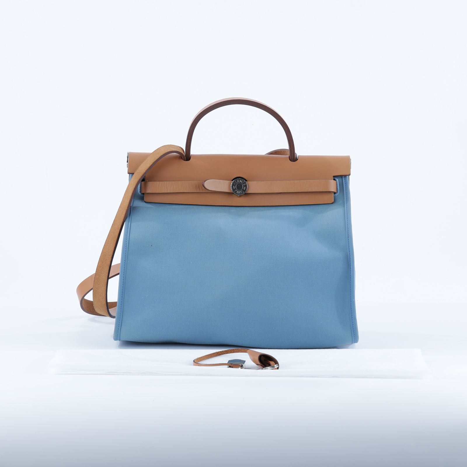 愛馬仕 Hermes Herbag Zip 31 HER31 口O刻 口O刻 牛仔藍HERBAG31 鎖組