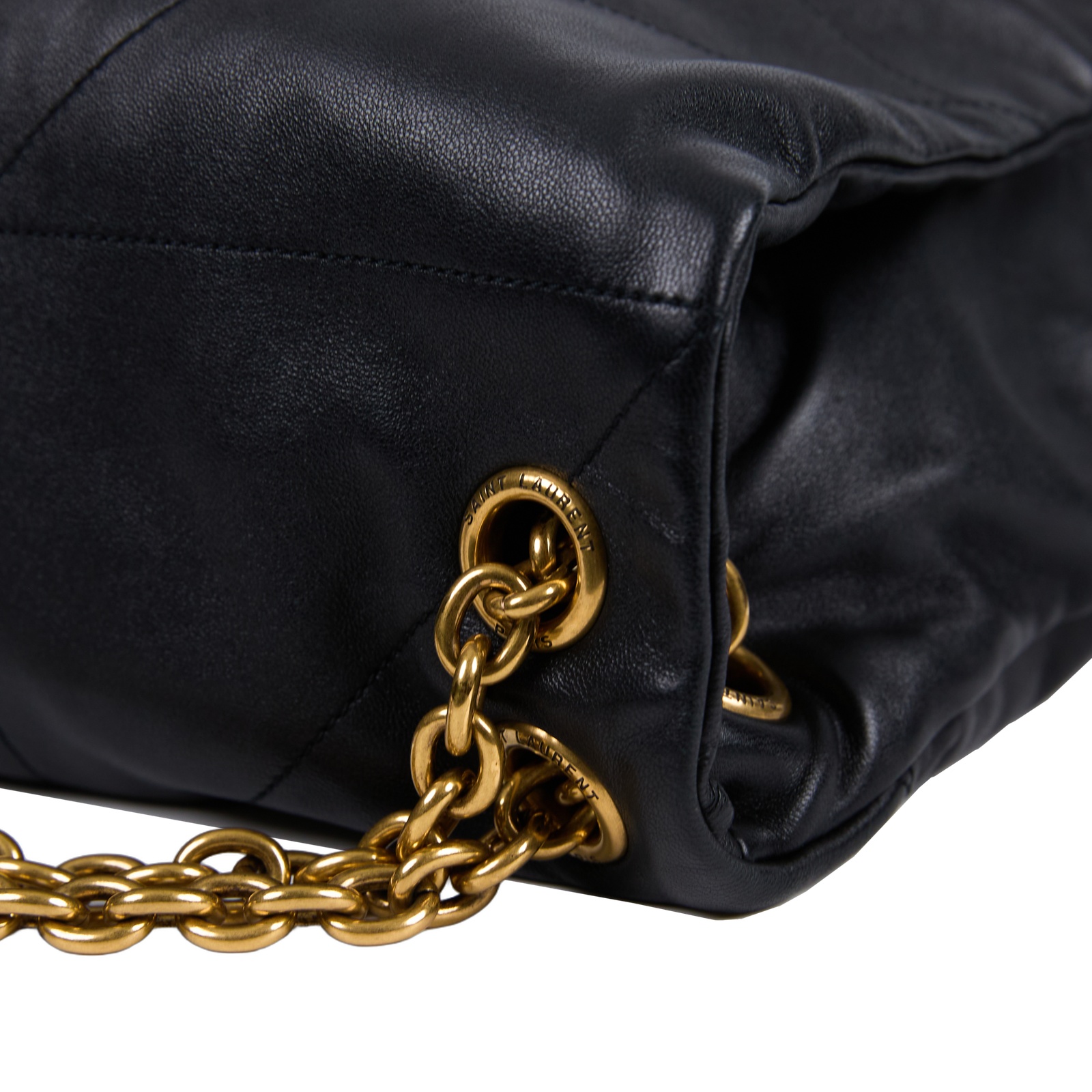 聖羅蘭 YSL SAINT LAURENT Jamie 4.3 小羊皮 手袋 肩背 手提包 742431AAB32 黑JAMIE金鍊包 無附屬品