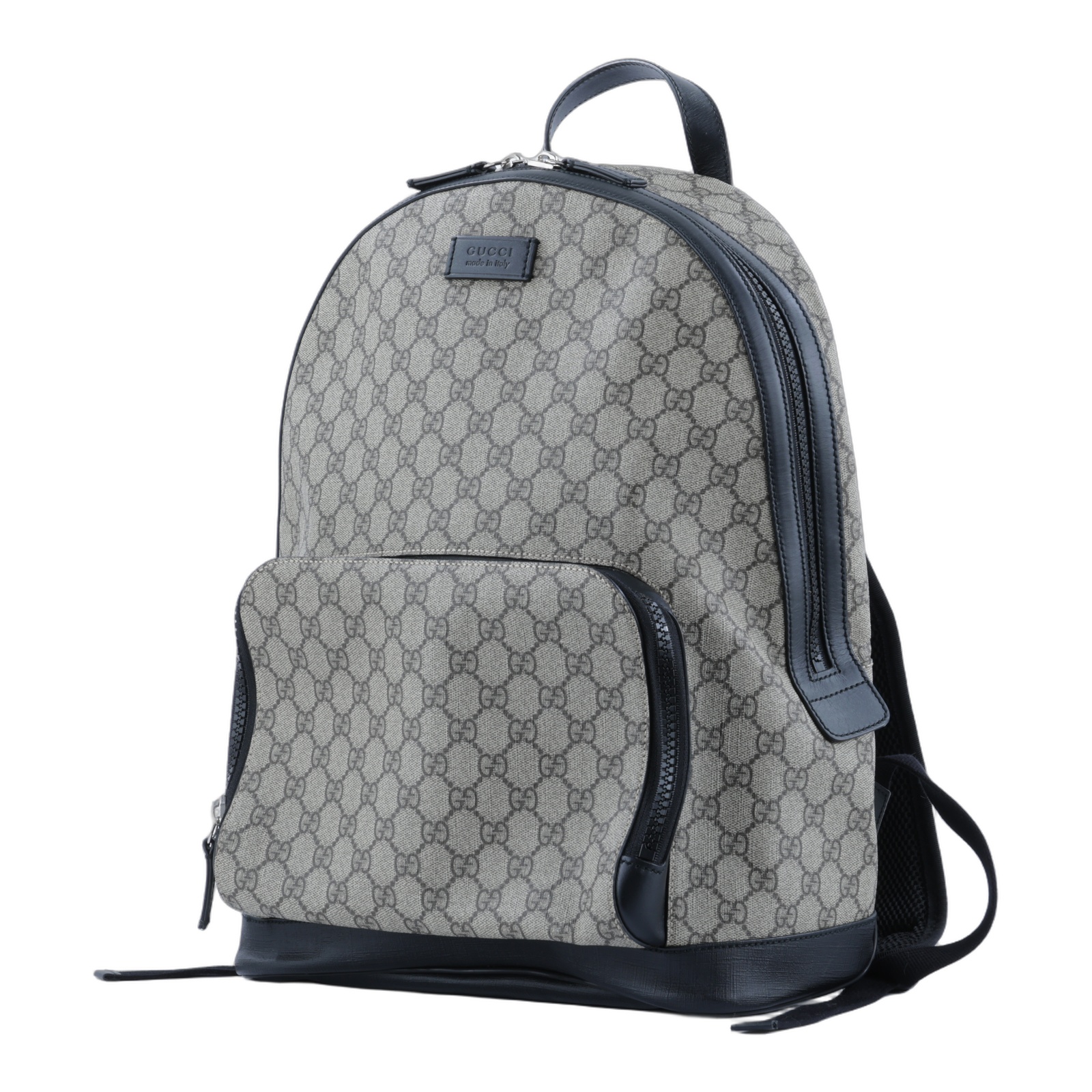 古馳 GUCCI GG Supreme 後背包 雙肩包 406370 KLQAX 黑棕GG後背包 無附屬品