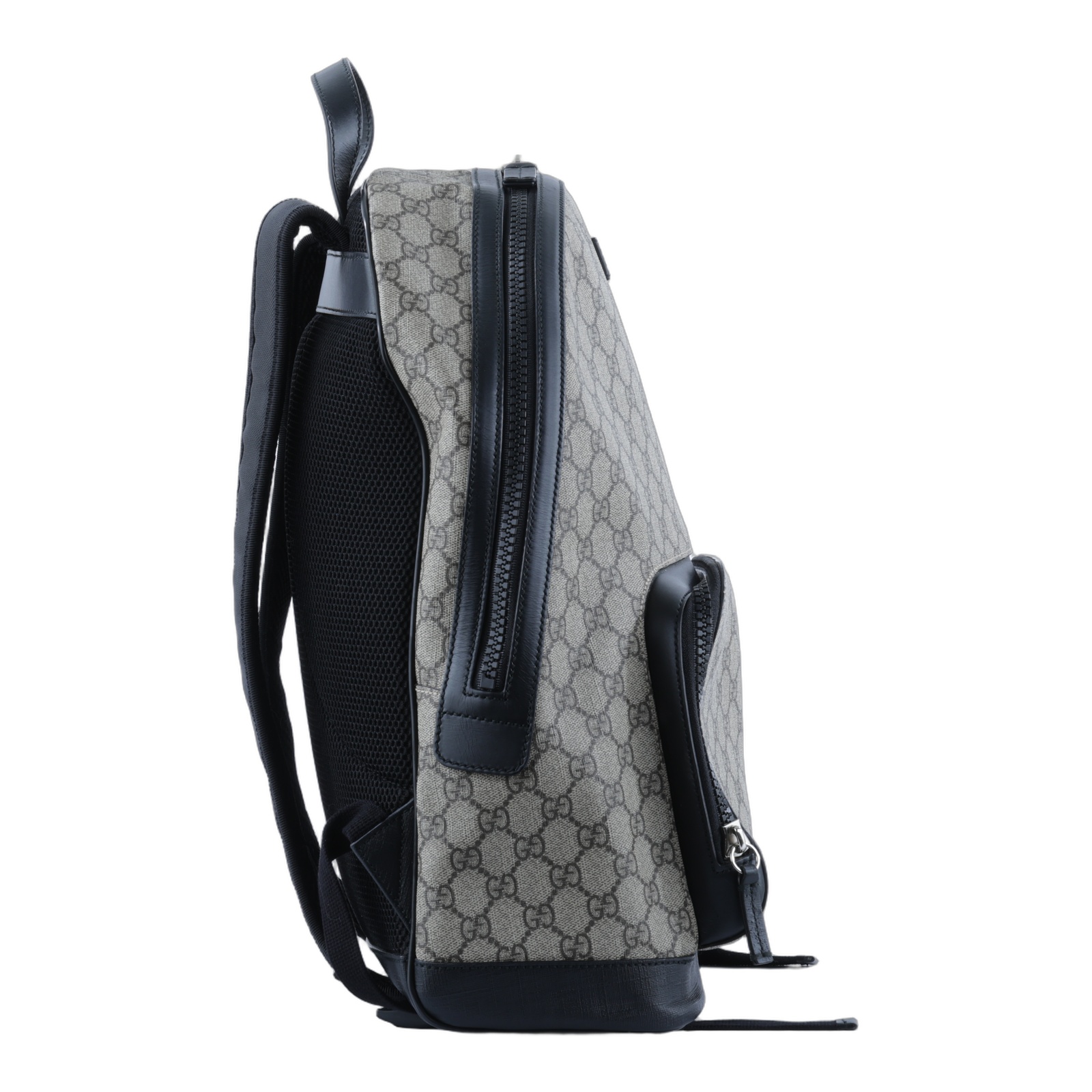 古馳 GUCCI GG Supreme 後背包 雙肩包 406370 KLQAX 黑棕GG後背包 無附屬品
