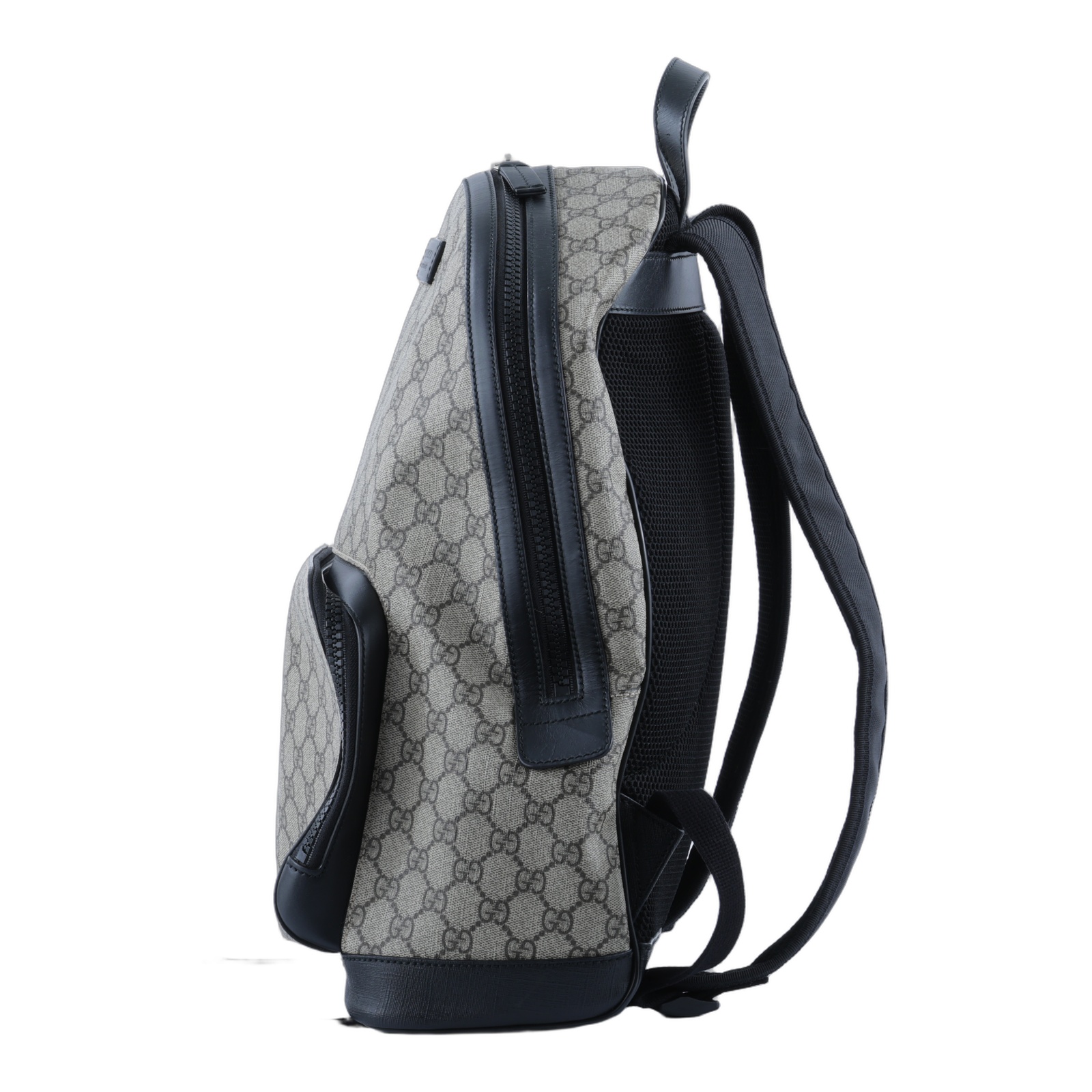 古馳 GUCCI GG Supreme 後背包 雙肩包 406370 KLQAX 黑棕GG後背包 無附屬品