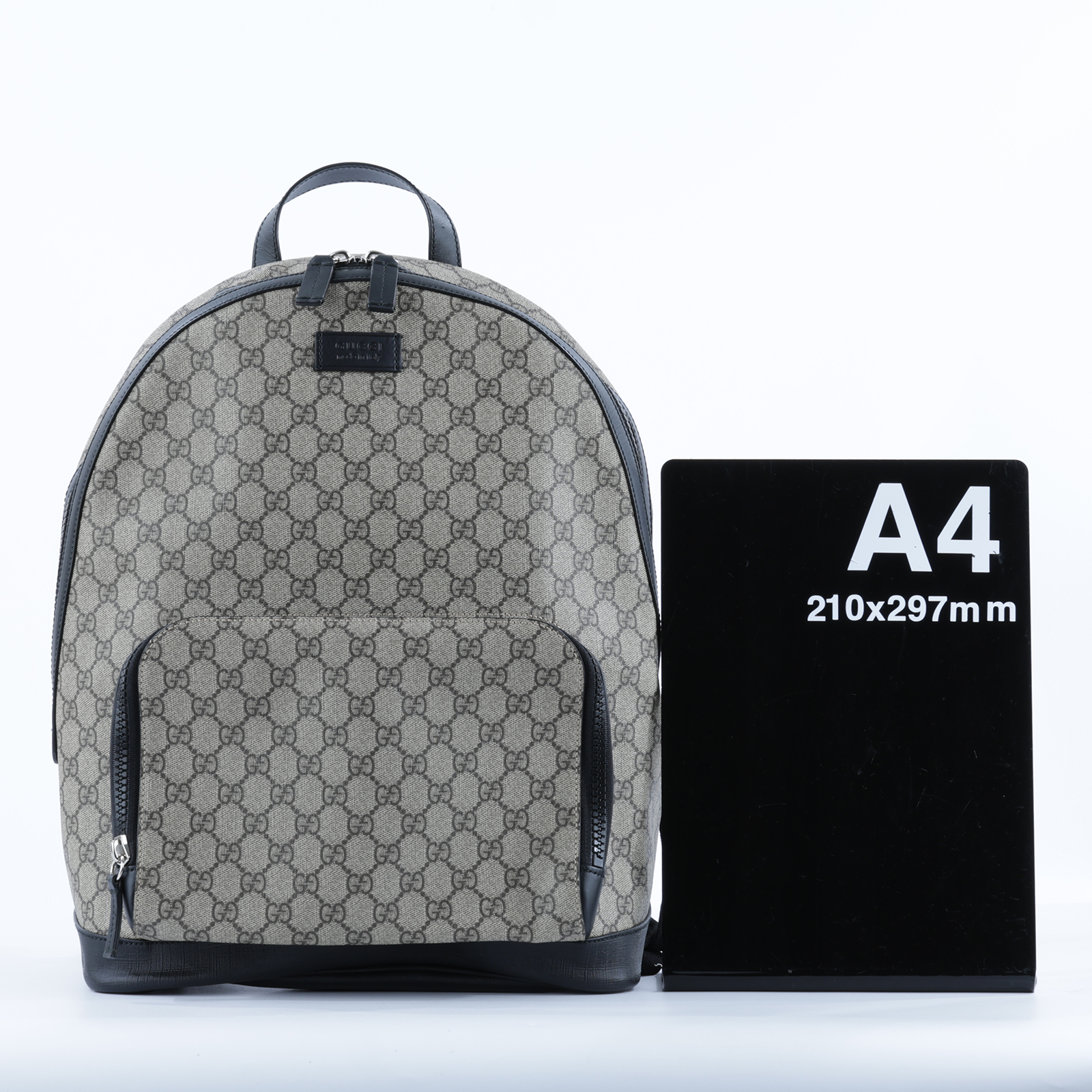 古馳 GUCCI GG Supreme 後背包 雙肩包 406370 KLQAX 黑棕GG後背包 無附屬品