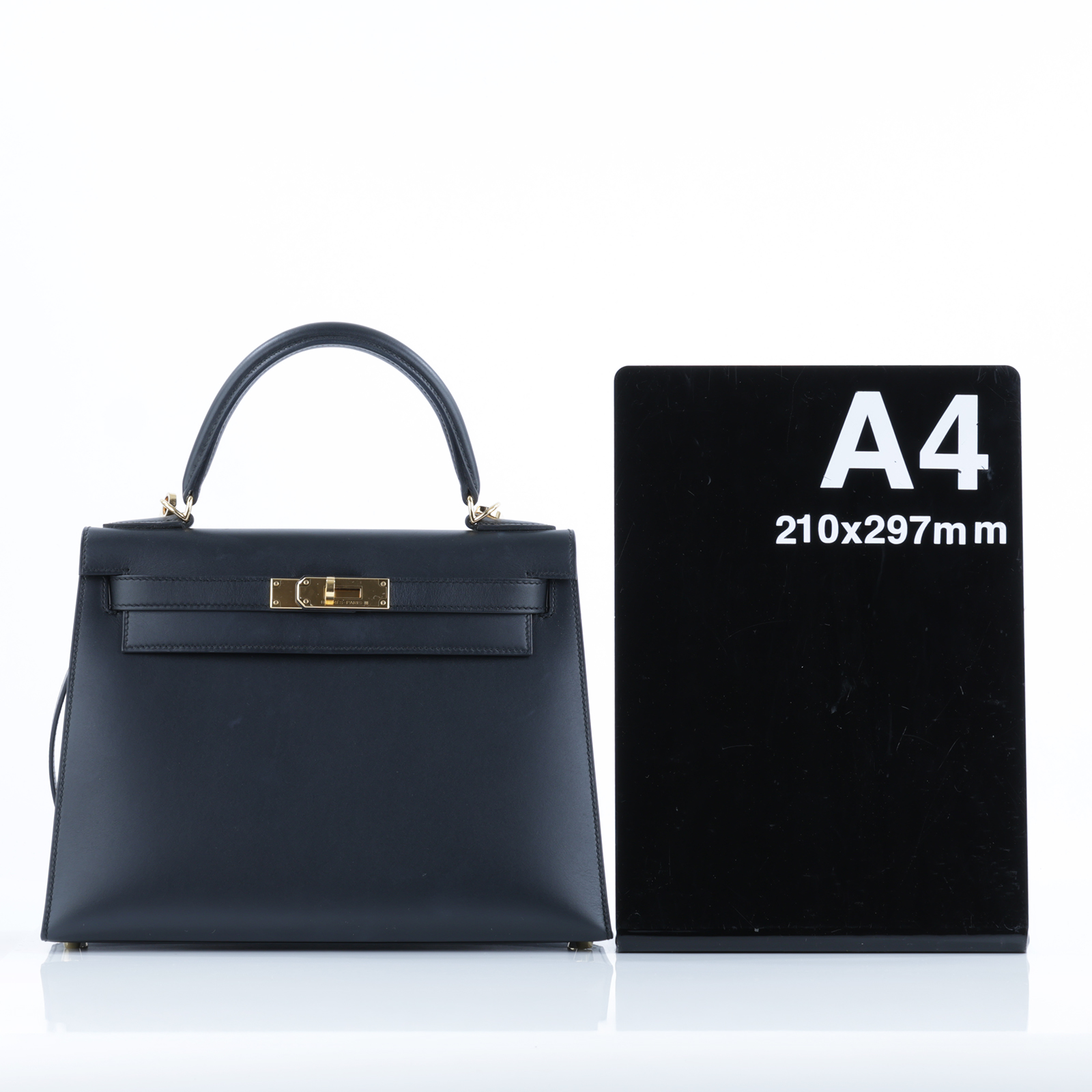 愛馬仕 Hermes Kelly Bag 凱莉包 28 金色五金 黑色 H073675CC89 /C刻  原廠盒子/防塵袋/背帶/鎖組/吊牌/購買證明