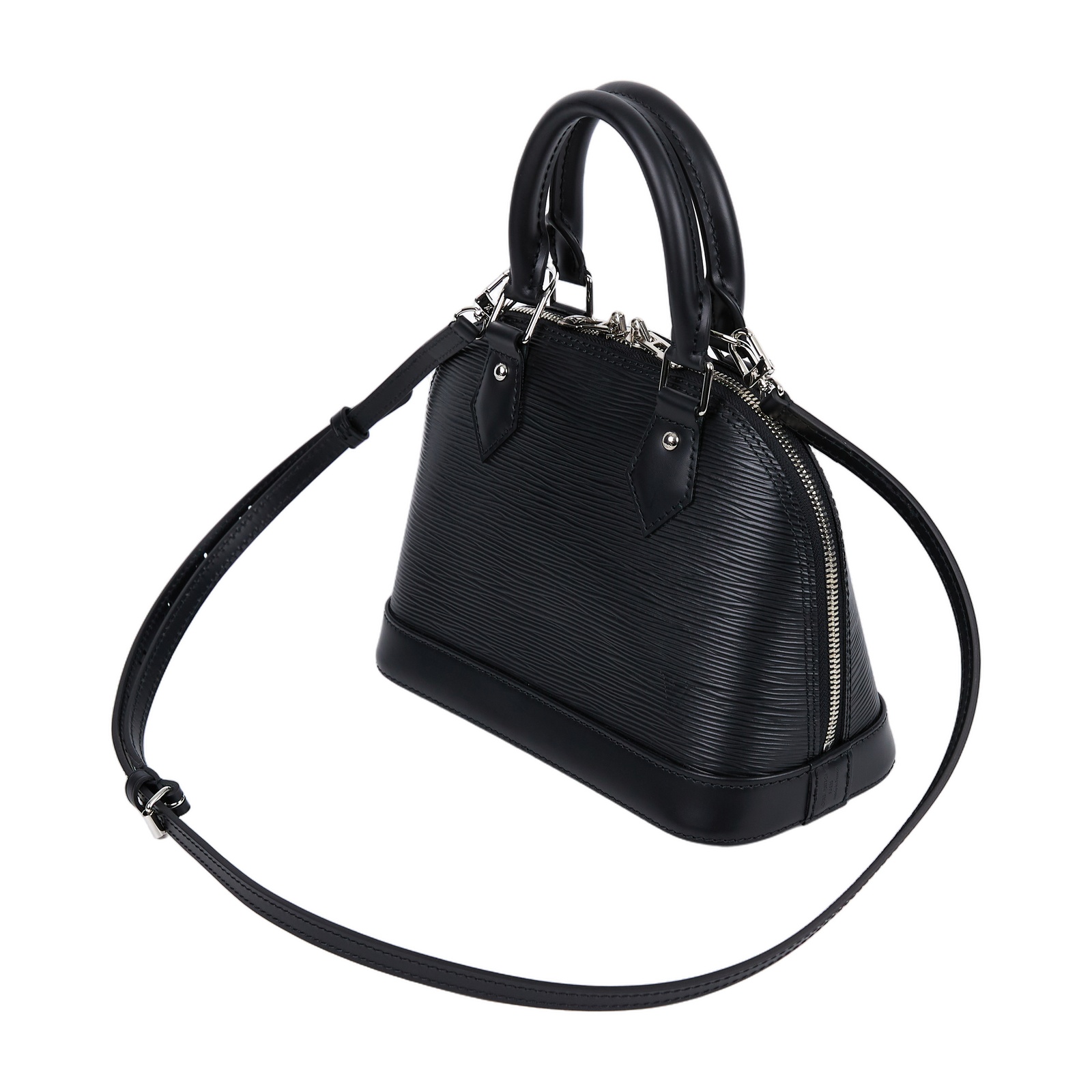 路易威登 LOUIS VUITTON Nano Alma 手提包 黑色 M24645 晶片款  原廠盒子/防塵袋/背帶/鎖組/吊牌/購買證明