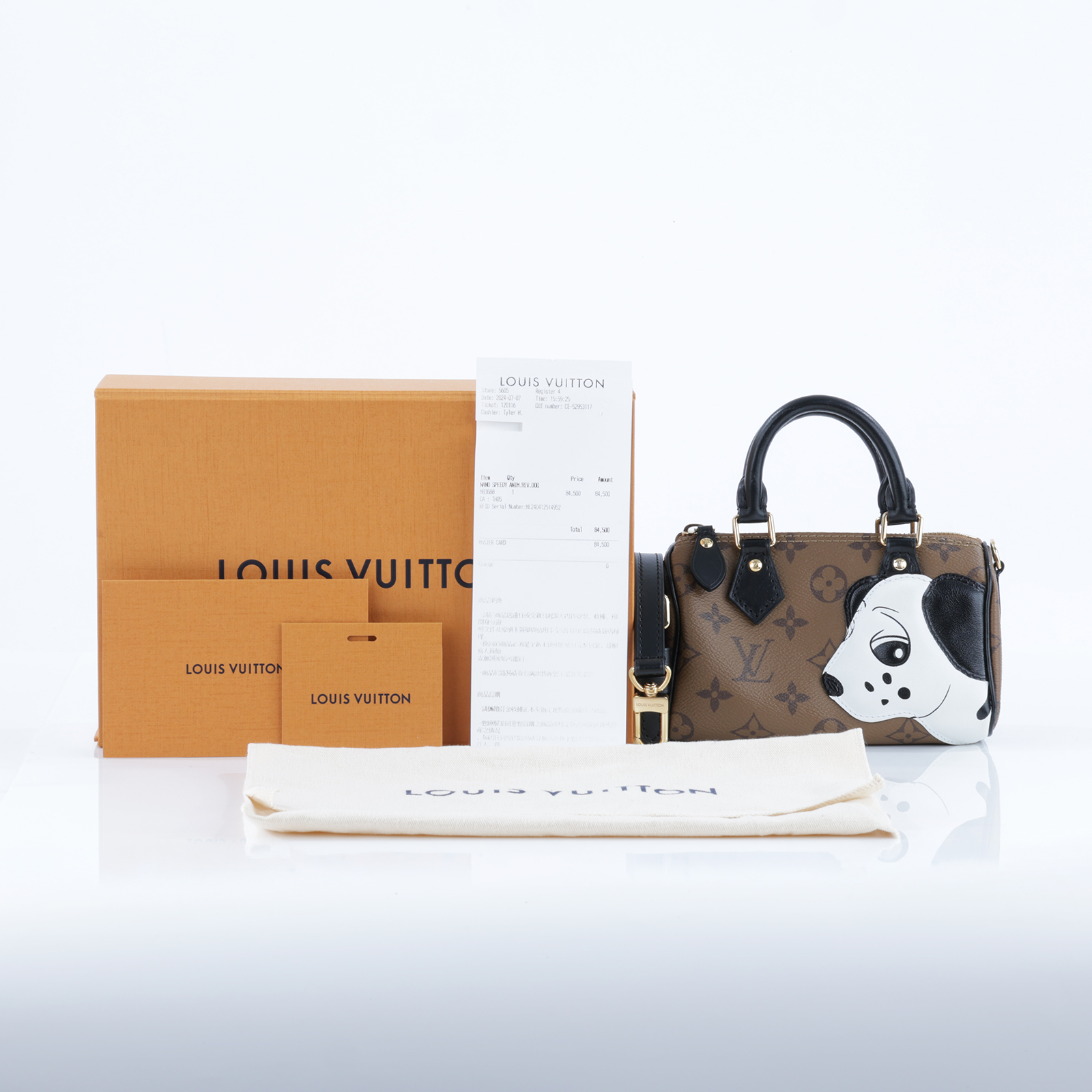 路易威登 LOUIS VUITTON Nano Speedy 手提包 肩背包 斜背包 波士頓包 M83688 晶片款  原廠盒子/防塵袋/背帶/購買證明