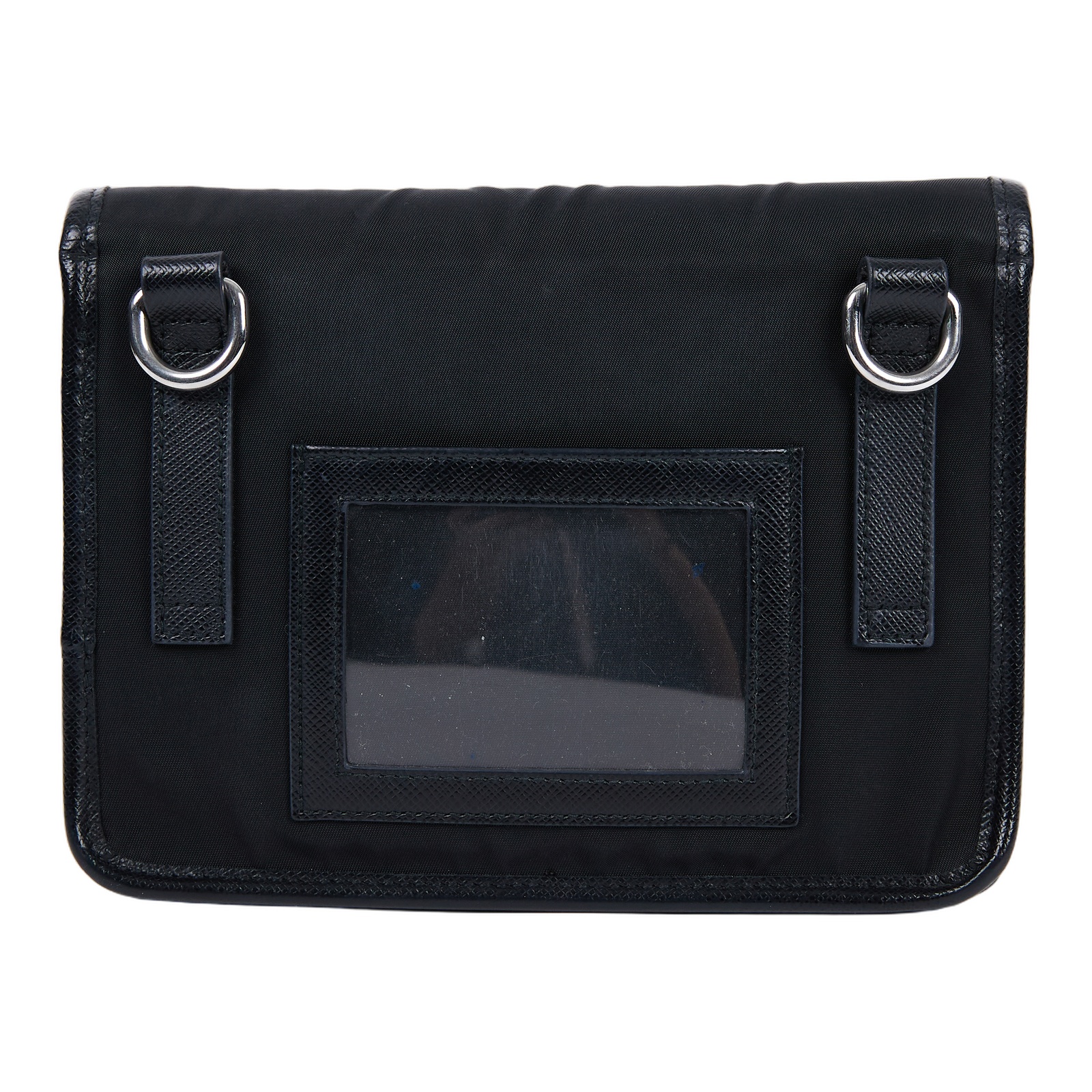 普拉達 PRADA Re-Nylon Saffiano 皮革 智能手機保護套 2ZH108_2DMH 黑尼龍小包 背帶