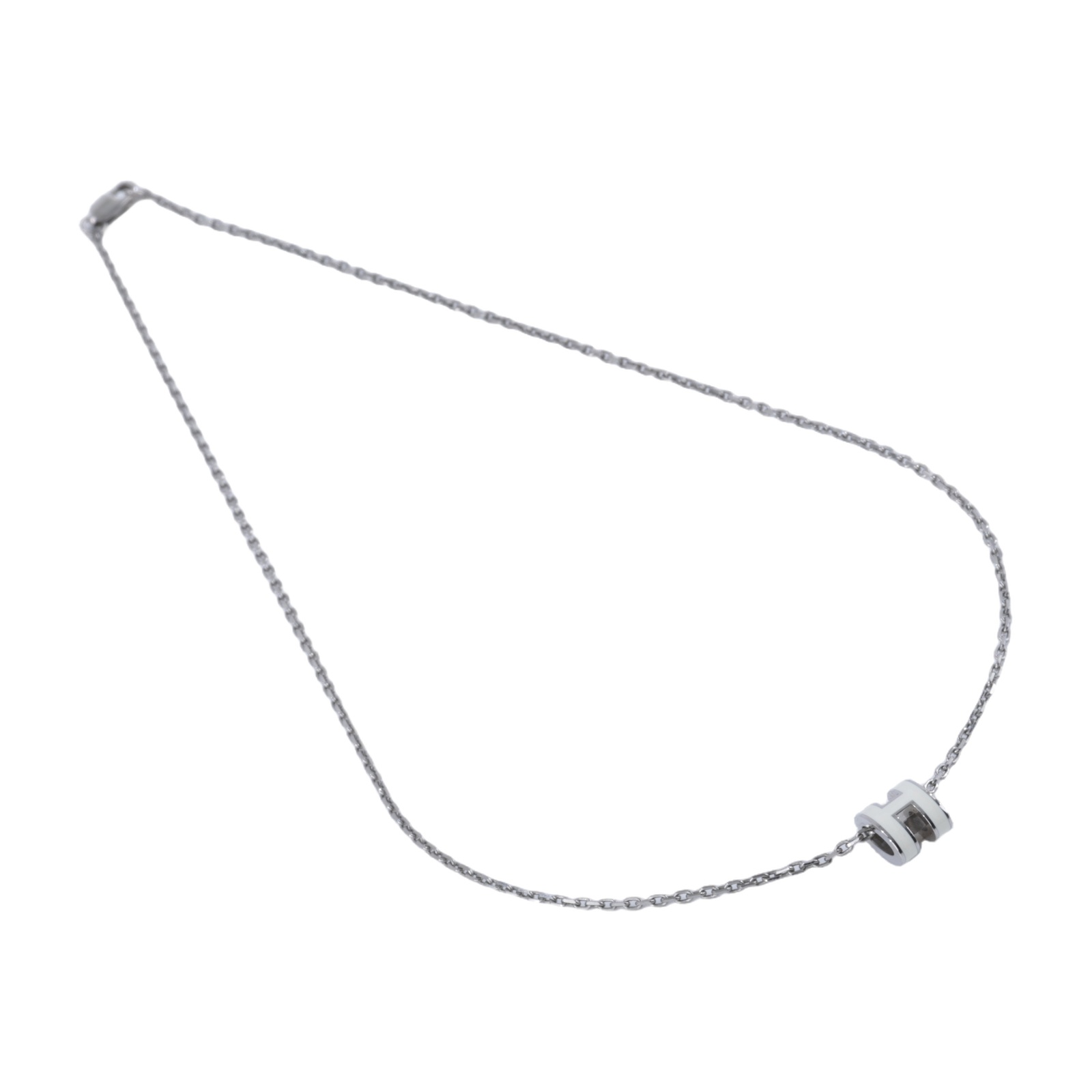 愛馬仕 Hermes Mini Pop H 墜飾 白色 H147992FP49 ST0295 白MINI POP H項鍊 無附屬品