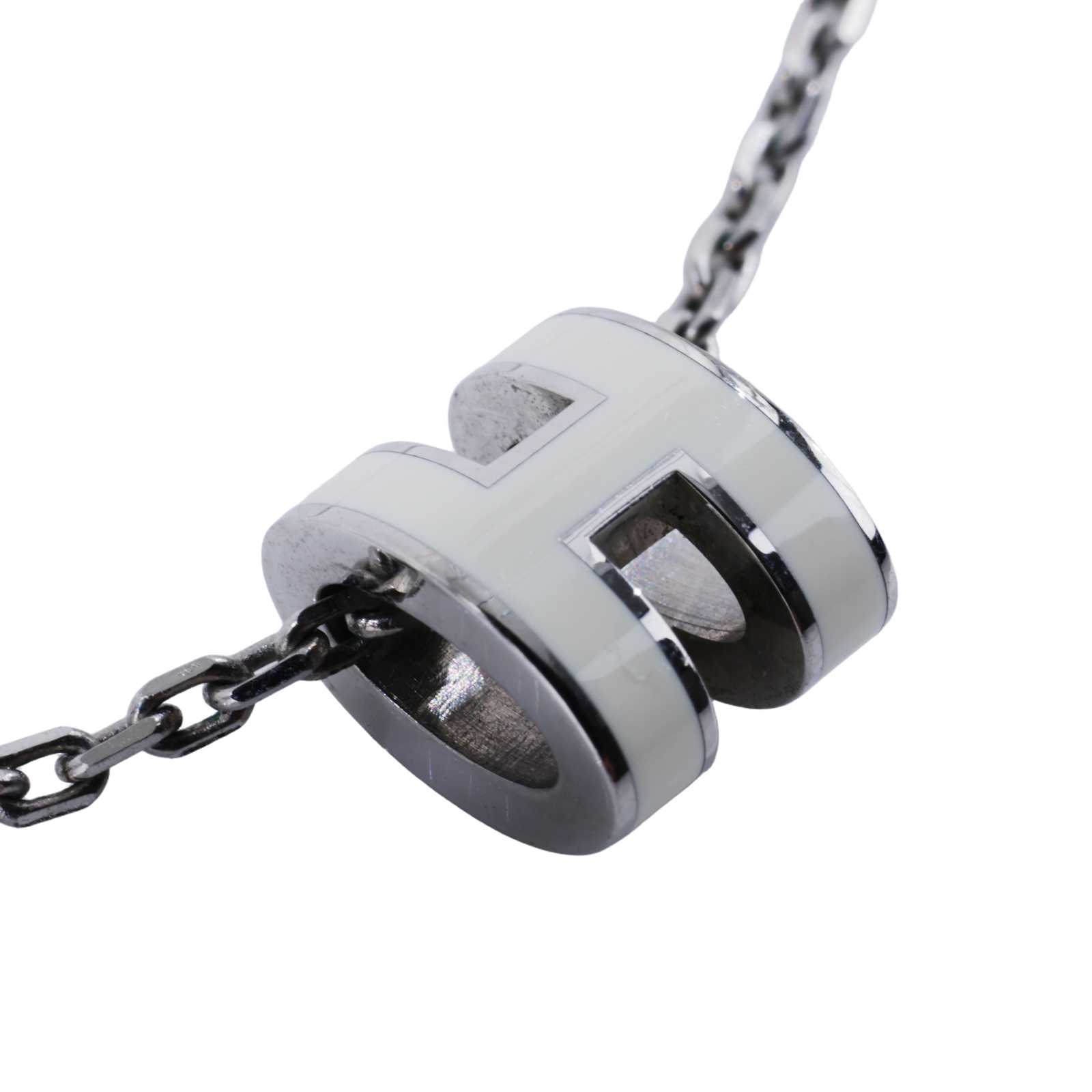 愛馬仕 Hermes Mini Pop H 墜飾 白色 H147992FP49 ST0295 白MINI POP H項鍊 無附屬品
