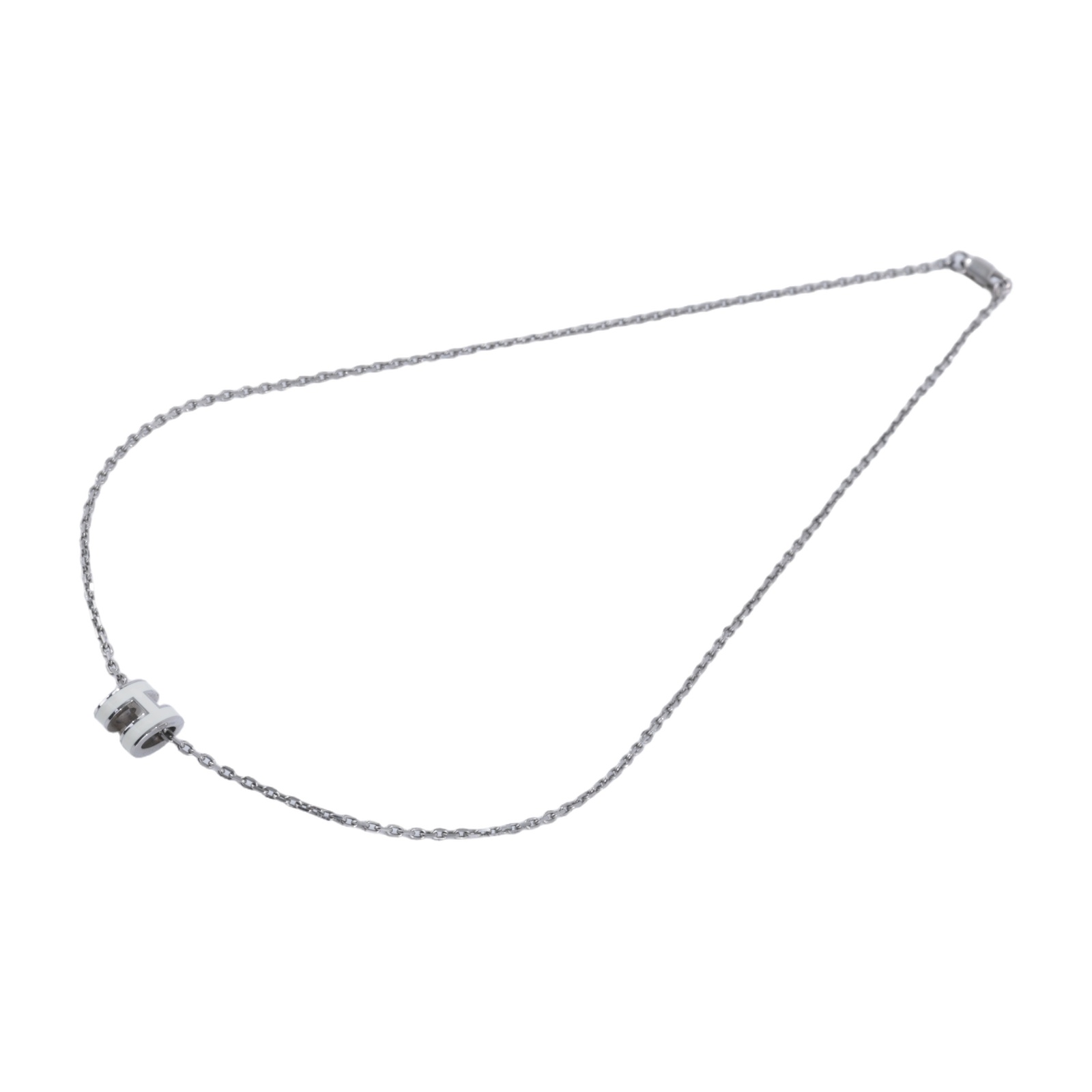 愛馬仕 Hermes Mini Pop H 墜飾 白色 H147992FP49 ST0295 白MINI POP H項鍊 無附屬品
