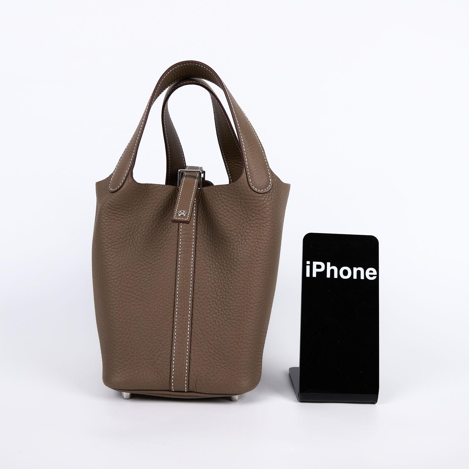 愛馬仕 Hermes Picotin Lock 18 菜籃子包 銀色五金 大象灰 H056289CK18 /WMI002IA  原廠盒子/防塵袋/鎖組/購買證明
