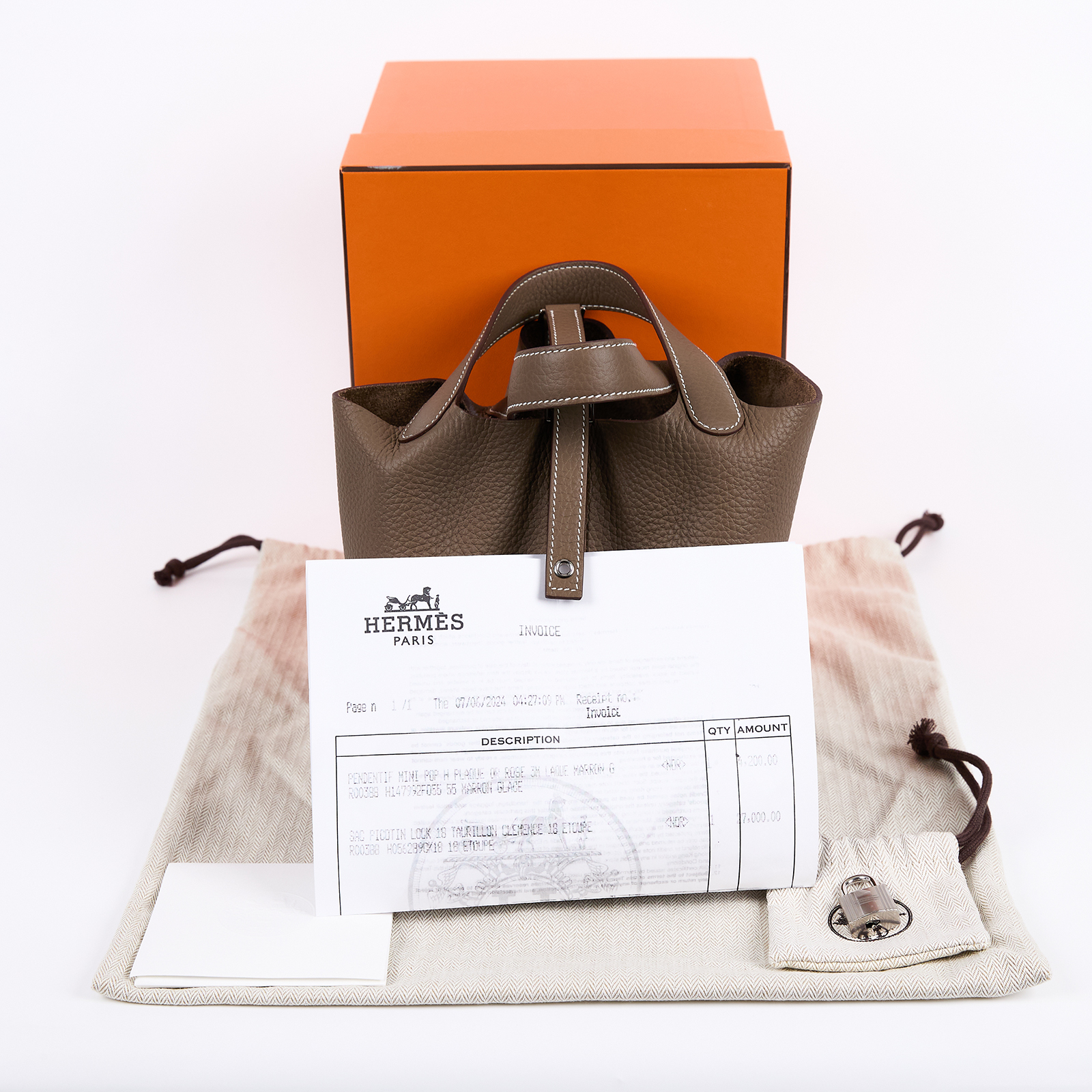 愛馬仕 Hermes Picotin Lock 18 菜籃子包 銀色五金 大象灰 H056289CK18 /WMI002IA  原廠盒子/防塵袋/鎖組/購買證明