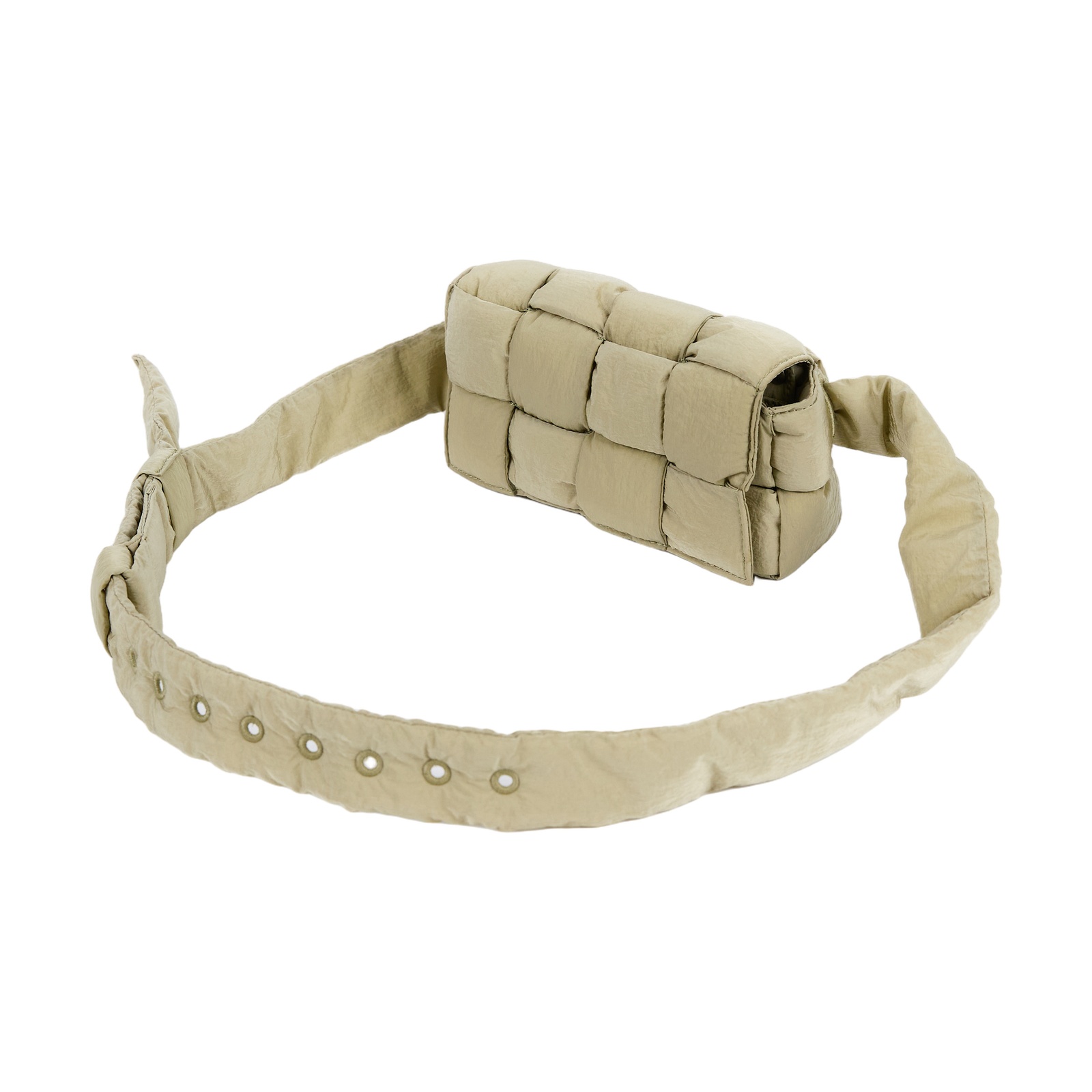 寶緹嘉 BOTTEGA VENETA Padded Cassette 尼龍 編織腰包 679763VB080 綠尼龍CASSETTE腰包4X2 防塵袋