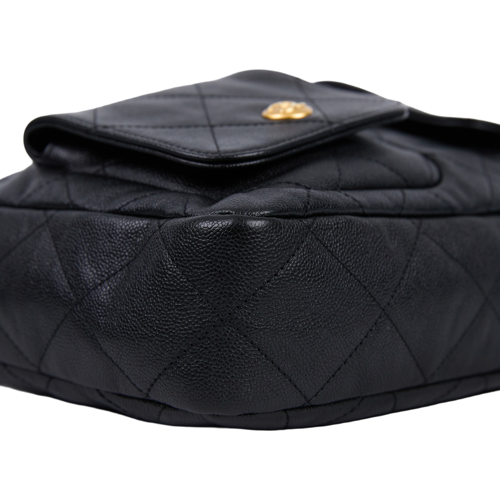 香奈兒 CHANEL Hobo 肩背包 AS5384 晶片款 黑金荔枝HOBO嬉皮包 防塵袋