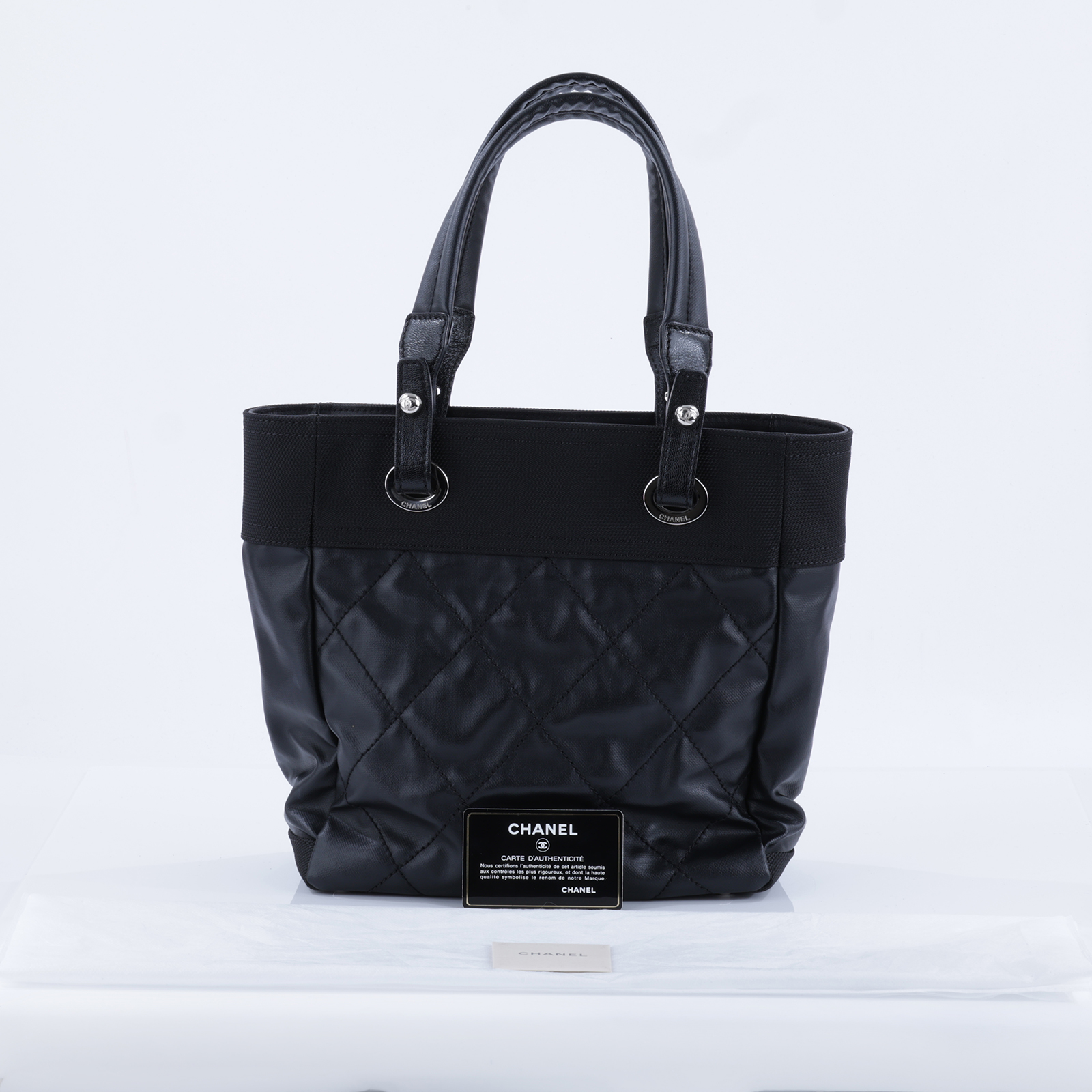 香奈兒 CHANEL Paris Biarritz 托特包  13開黑托特包 保證卡