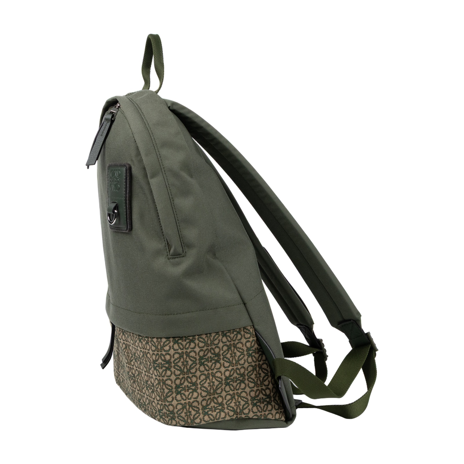 羅意威 LOEWE Round Slim 後背包 B664R17X01 綠帆布後背包 無附屬品